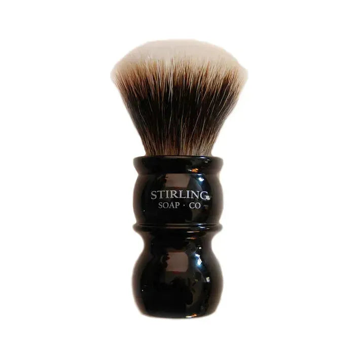 Stirling Soap Co. Black Handle Fan Knot Badger Shaving Brush 24mm x 50mm by Pasteur Pharmacy