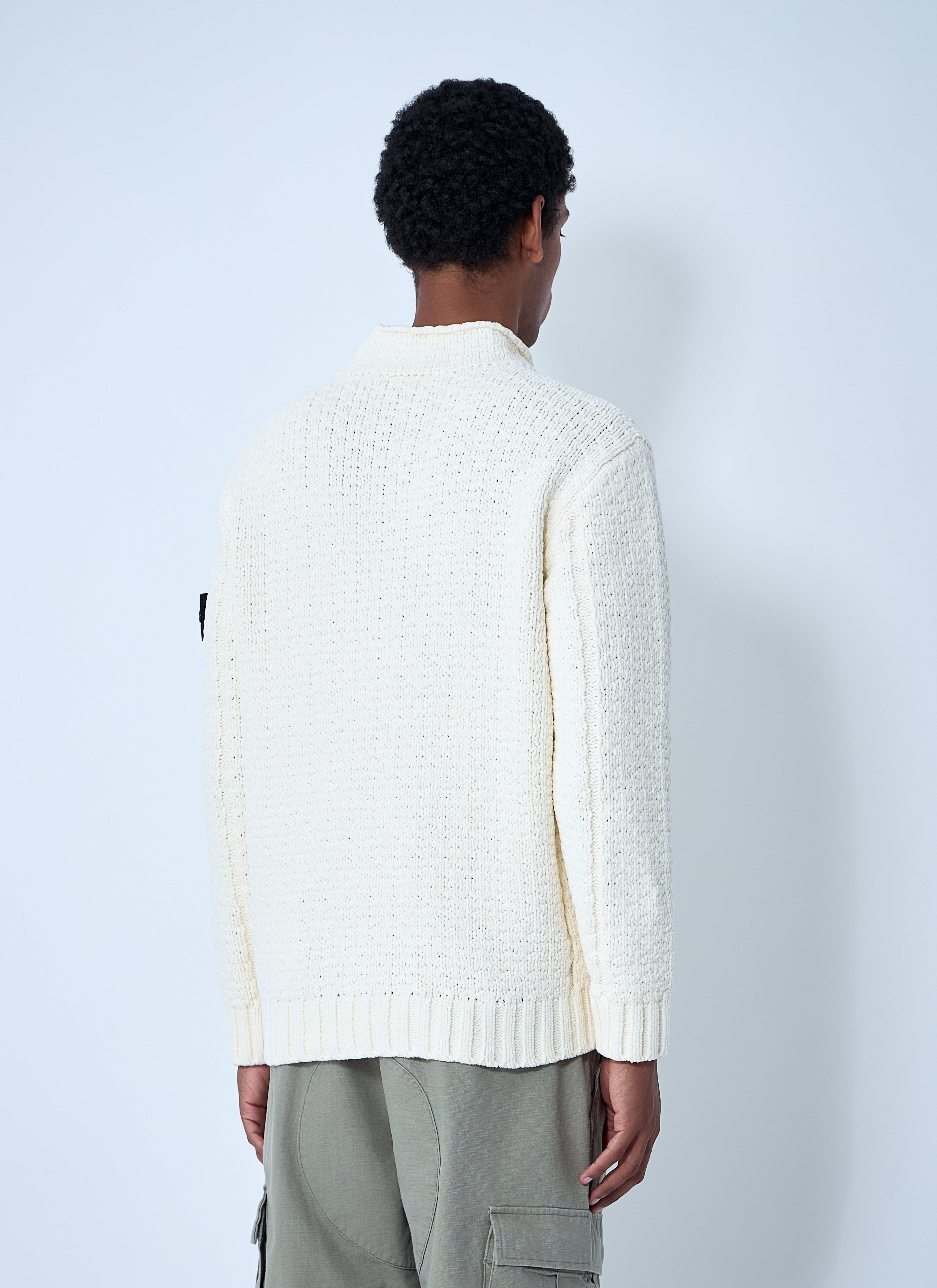 Stone Island Men Chenille Cotton Sweater by Luosophy