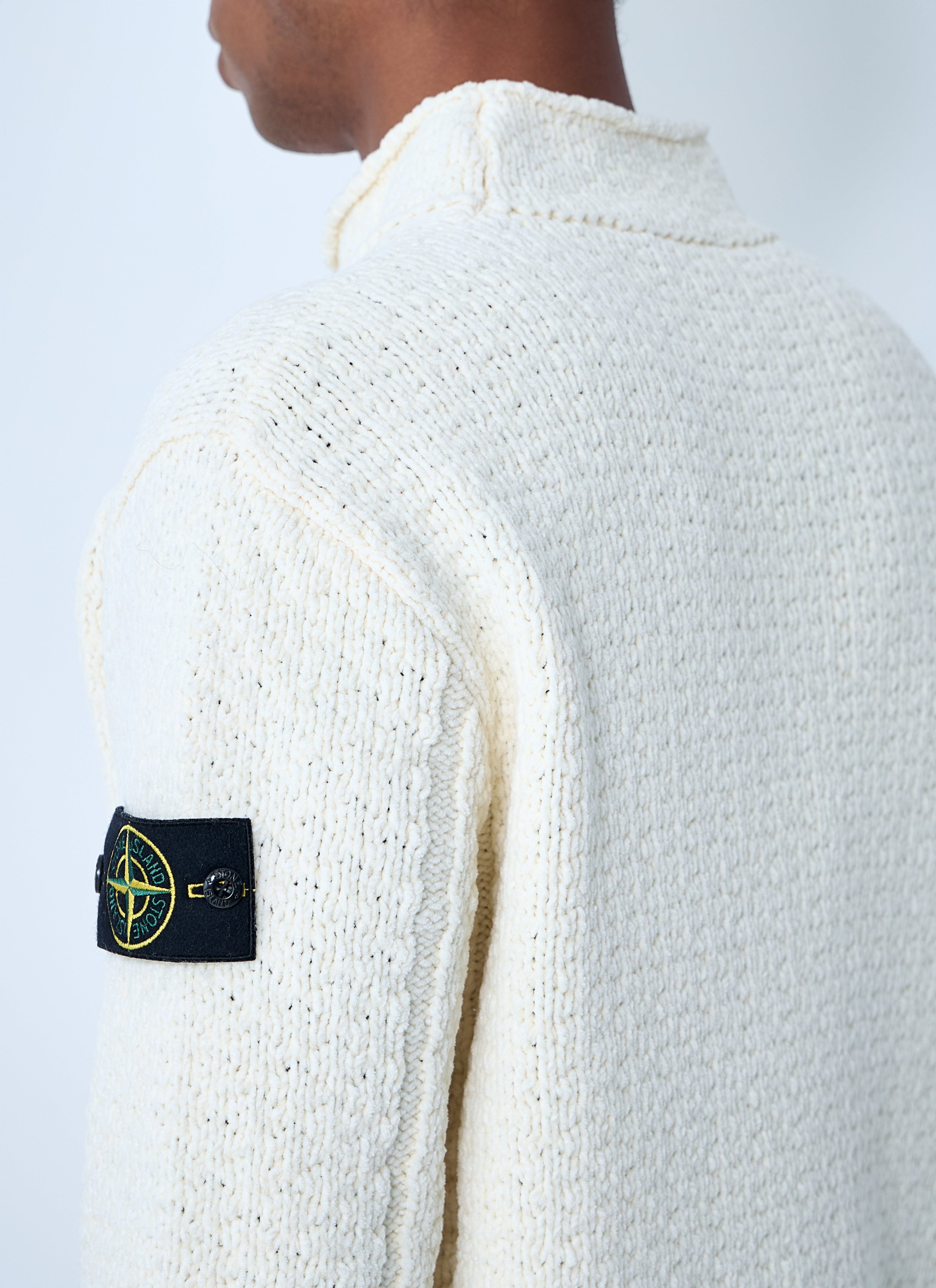 Stone Island Men Chenille Cotton Sweater by Luosophy