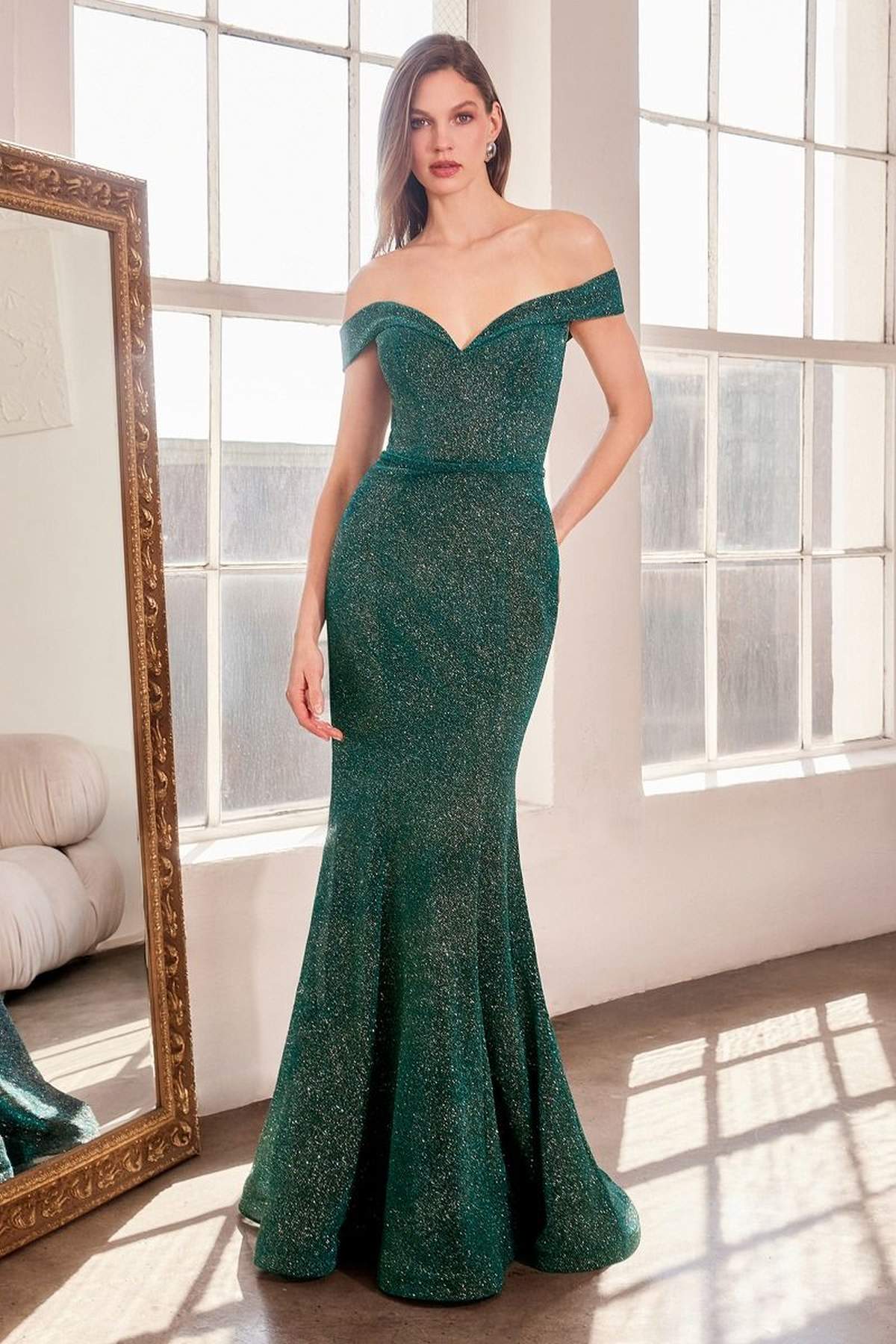 Ladivine Amoris T602 Off Shoulder Sweetheart Neck Fitted Prom Gown by DiscountDressShop