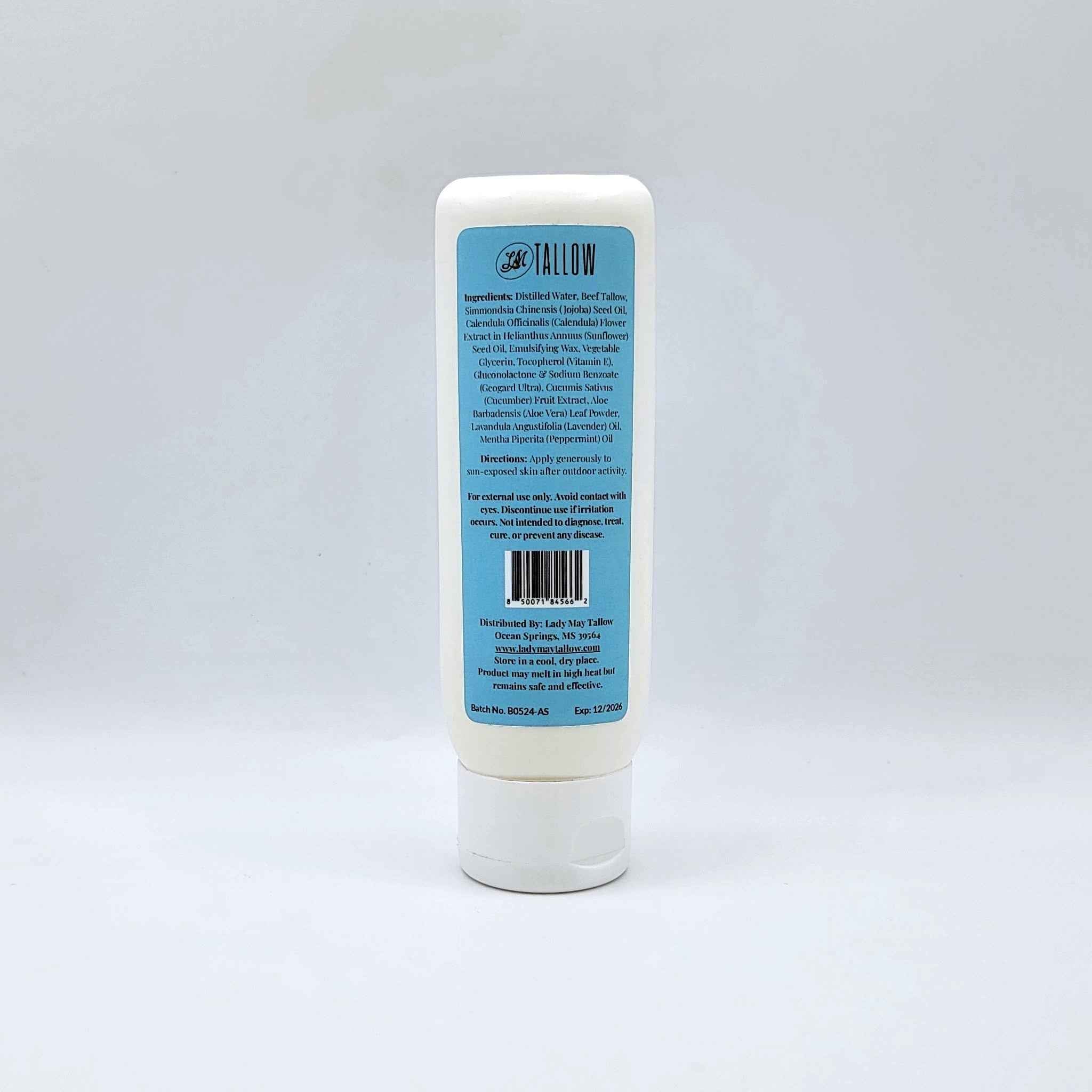 Tallow After Sun Cream - Natural Sunburn Relief & Skin Recovery with Calendula, Aloe & Lavender