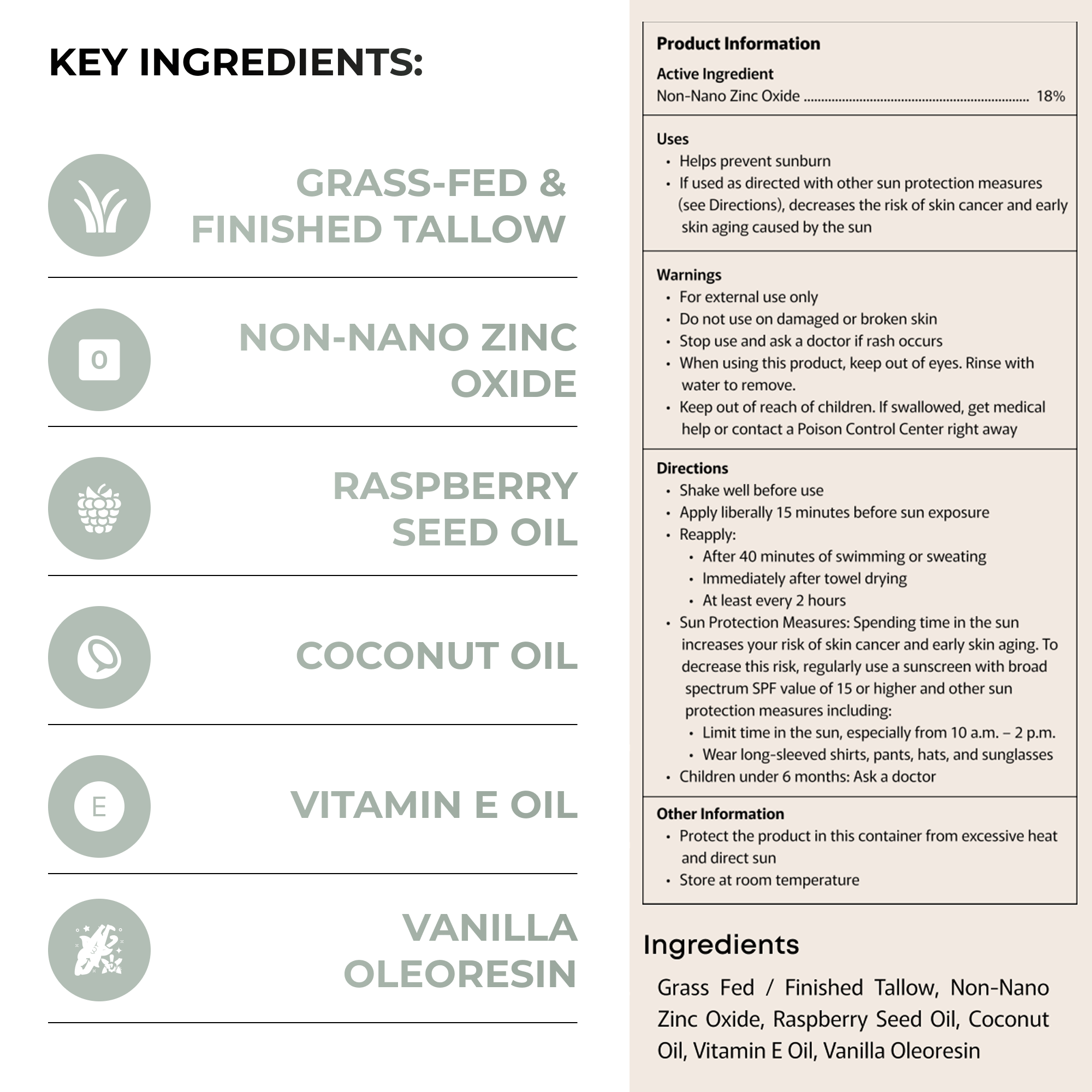 Tallow Mineral Sunscreen