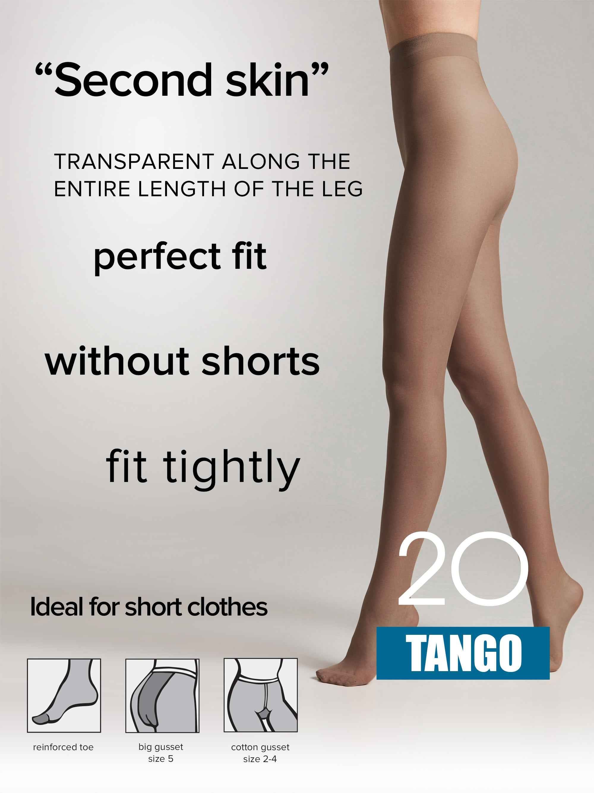 Tights Conte Tango 20 Den - Sheer to Waist Satin Shine
