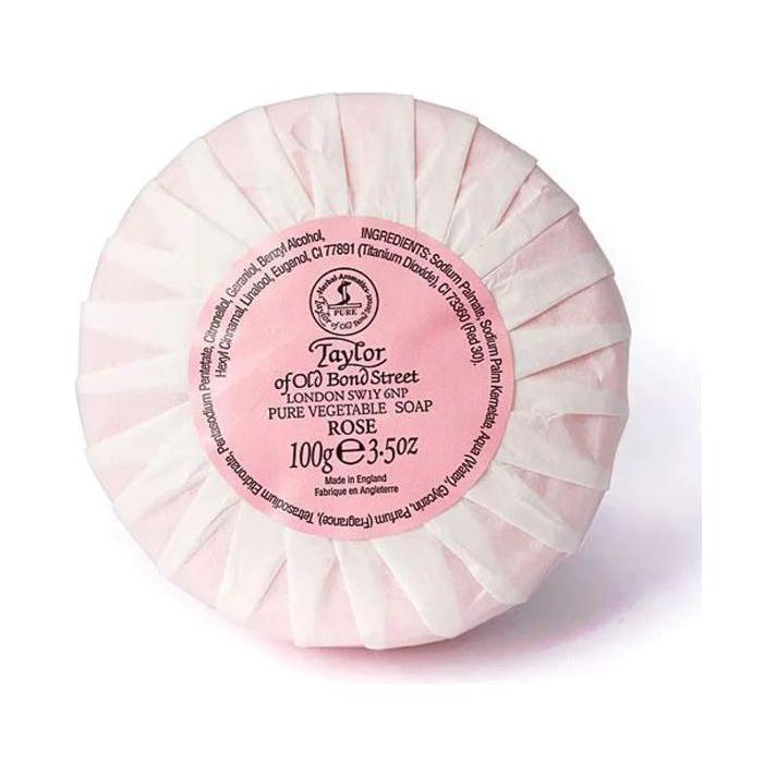 Taylor of Old Bond Street Rose Pure Vegetable Soap 100g by Pasteur Pharmacy