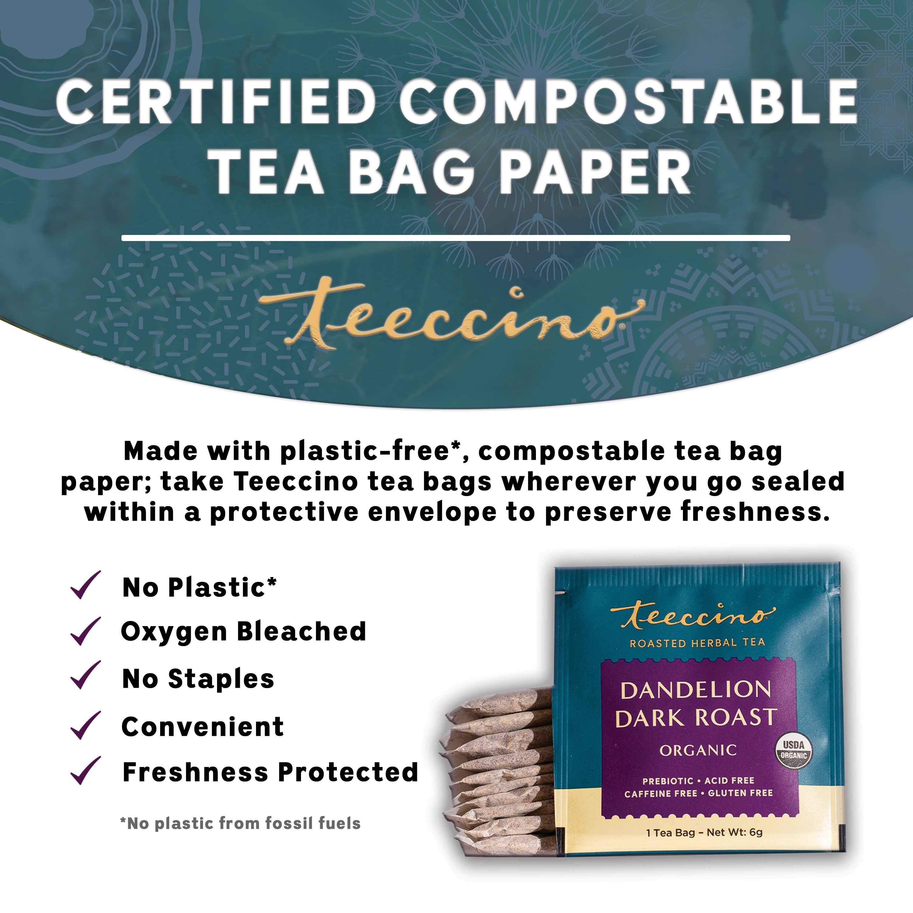 Dandelion Dark Roast Roasted Herbal Tea