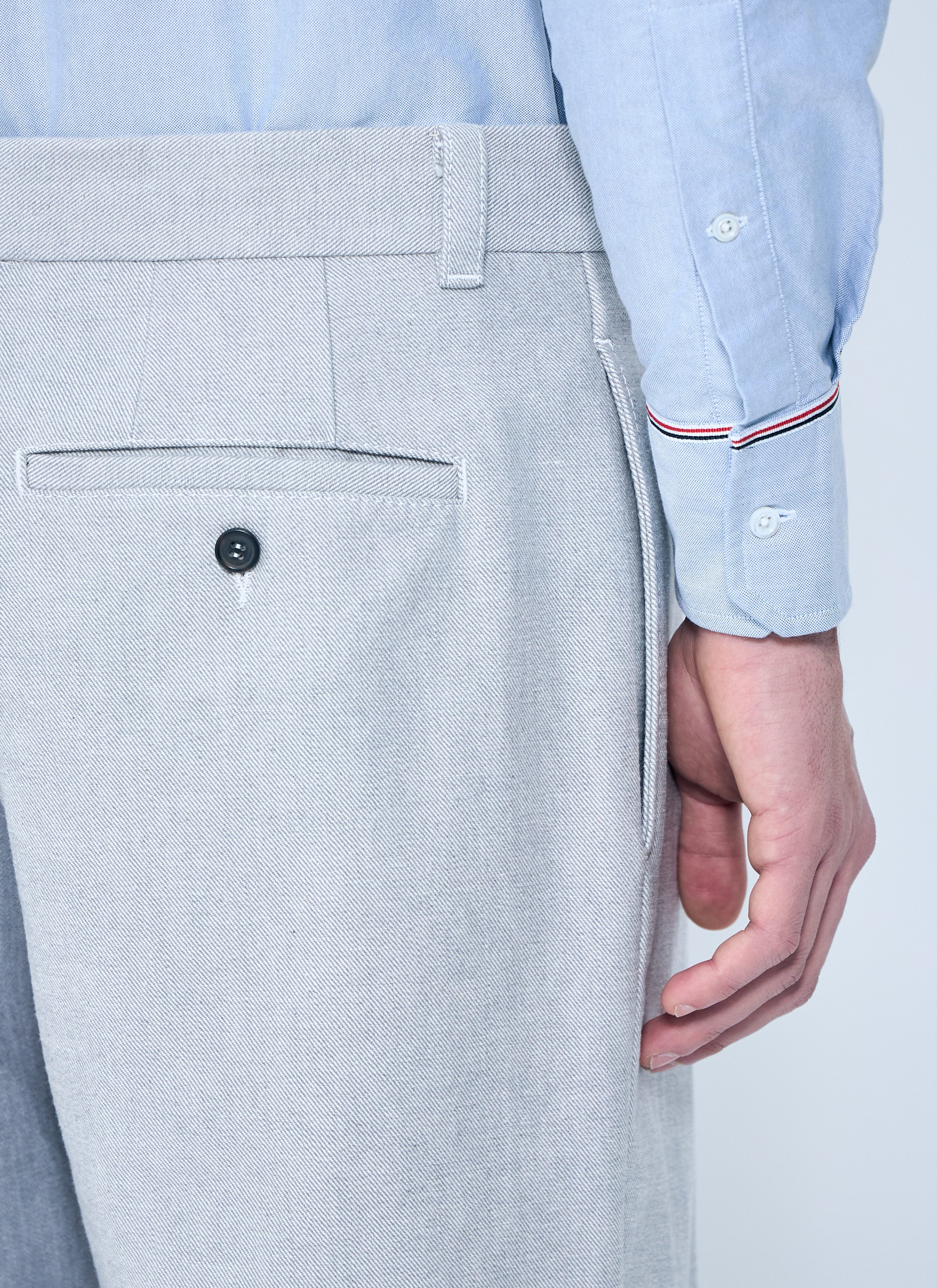 Thom Browne Men Constrast Tailored Pants by Luosophy