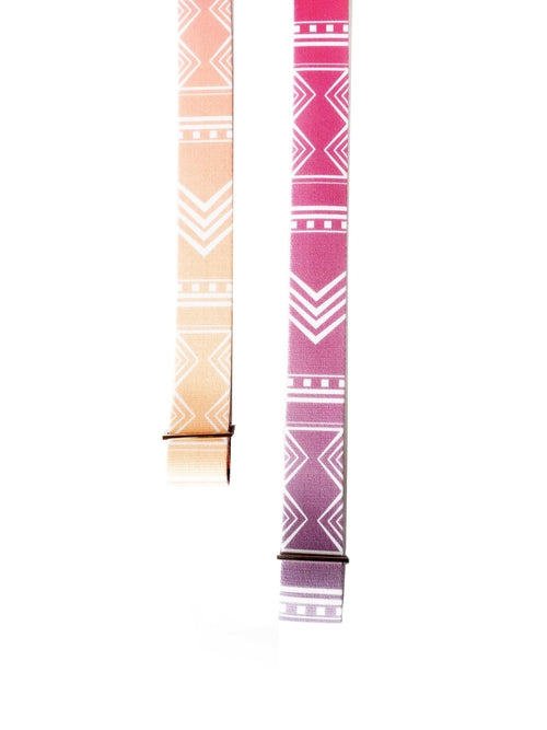 Cassady Yoga Strap Pink 60" - Cotton Stretching Strap with Metal Buckles
