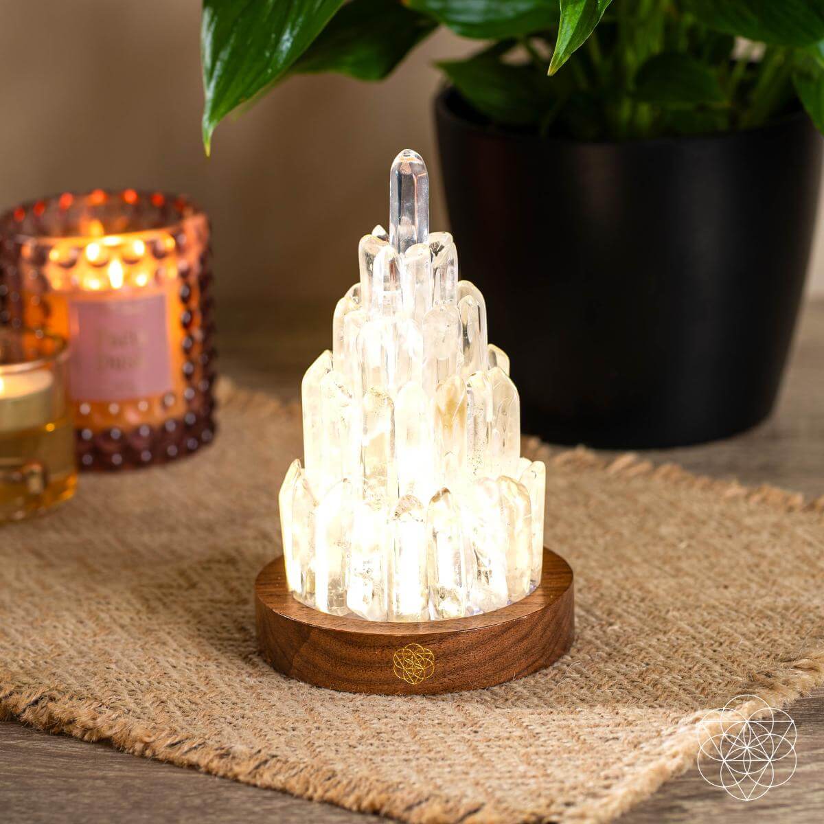 The Clear Quartz Manifestation Tower Lamp - DestGlow