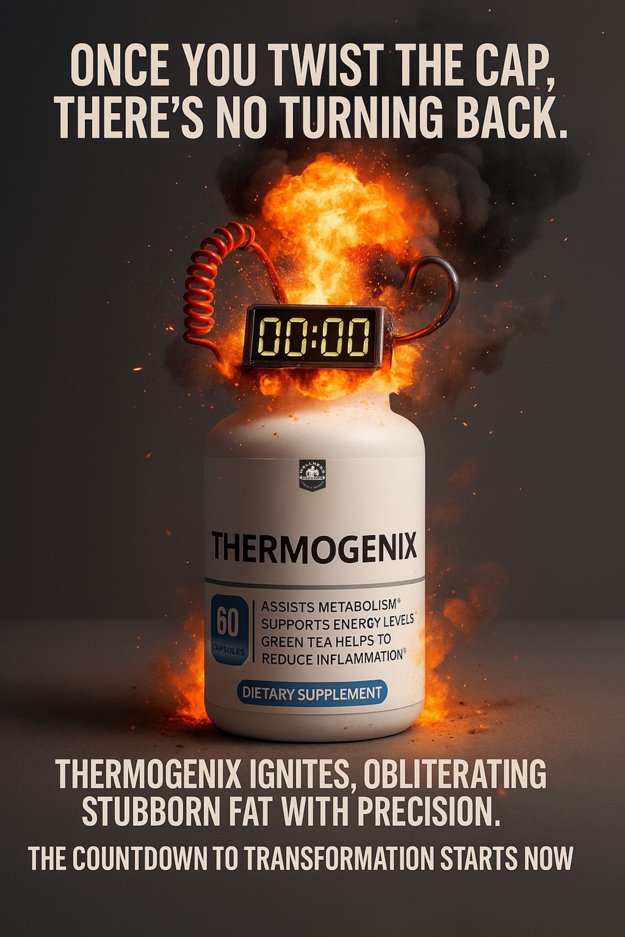THERMOGENIX: Advanced Metabolic Igniter | 60 Capsules – Green Coffee Bean, Raspberry Ketone & Garcinia Cambogia Extract for Healthy Weight Management by 2020WFG