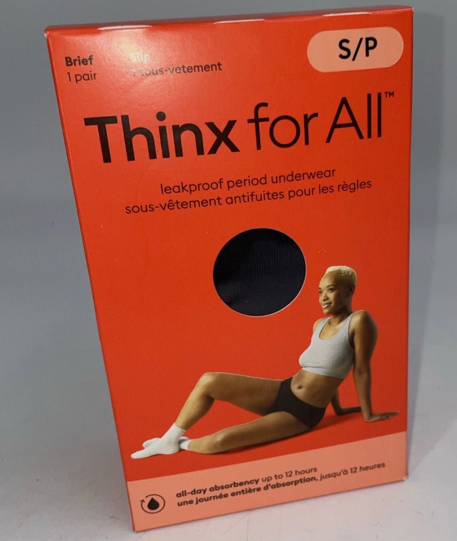 Thinx For All Super Absorbency Period Underwear Brief, Small Black