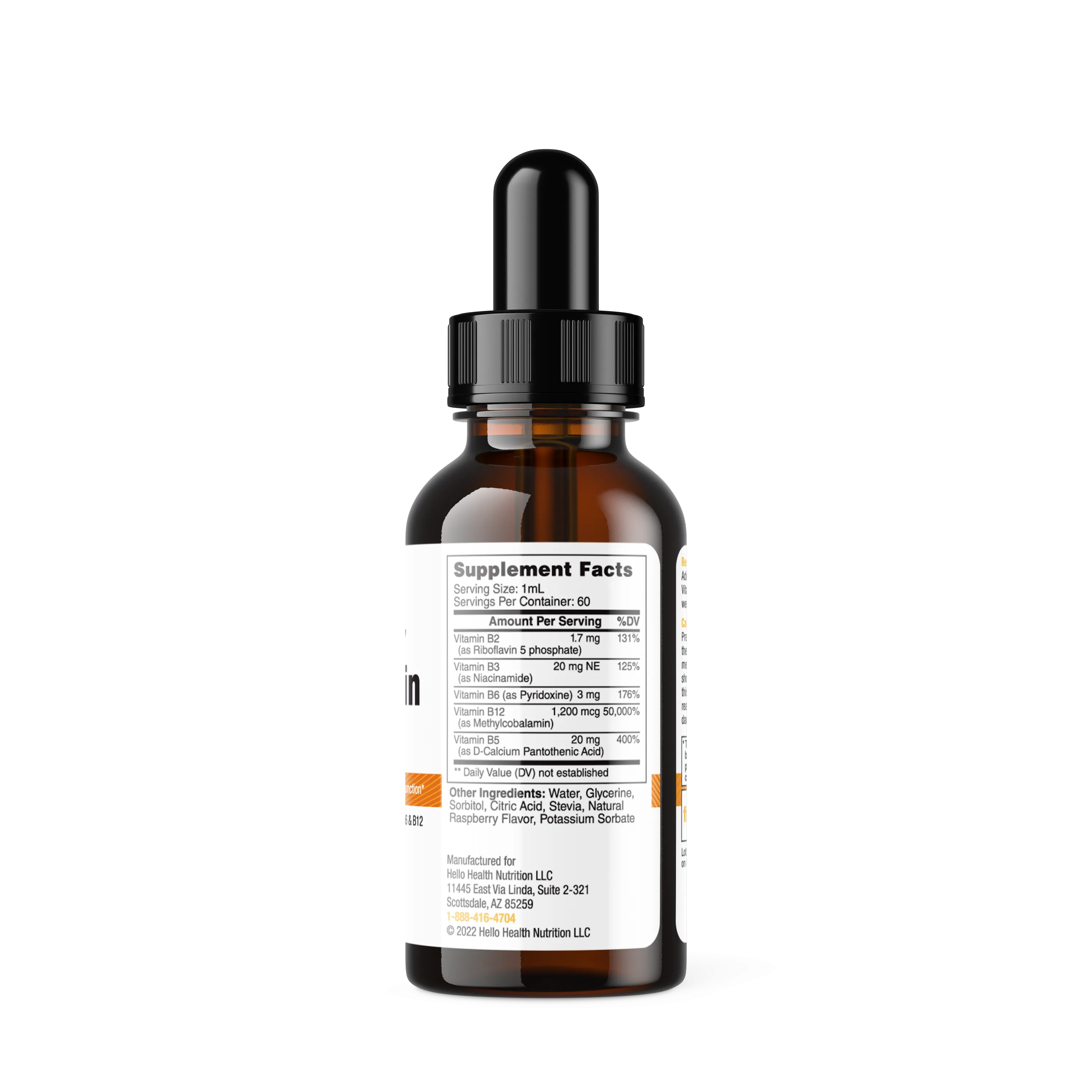 Happy Energy Vitamin B12 Plus – B12 Complex with B2, B3, B5 & B6 for Energy, Focus & Mood Support