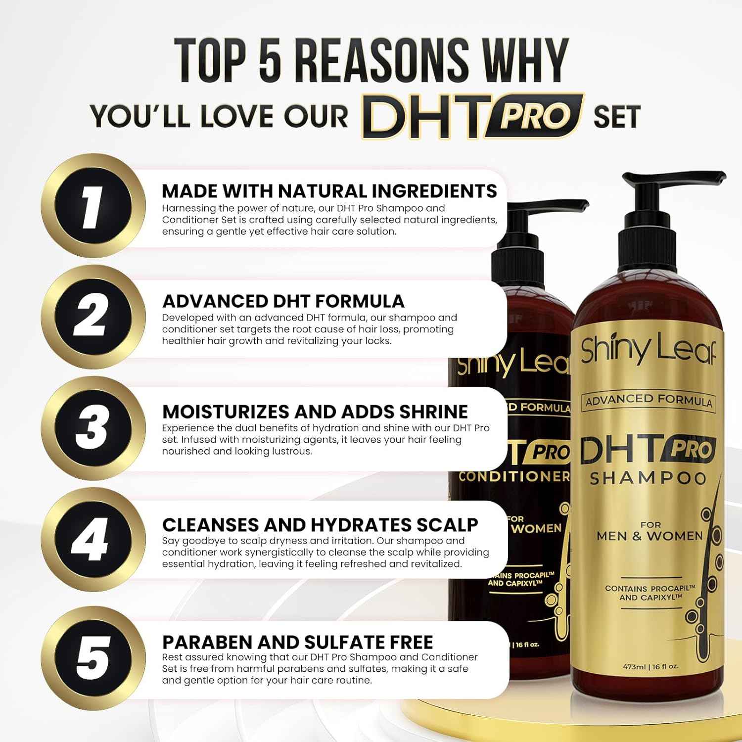 Bariatric Multivitamin Iron Free With DHT Pro Shampoo and Conditioner Hair Care Bundle