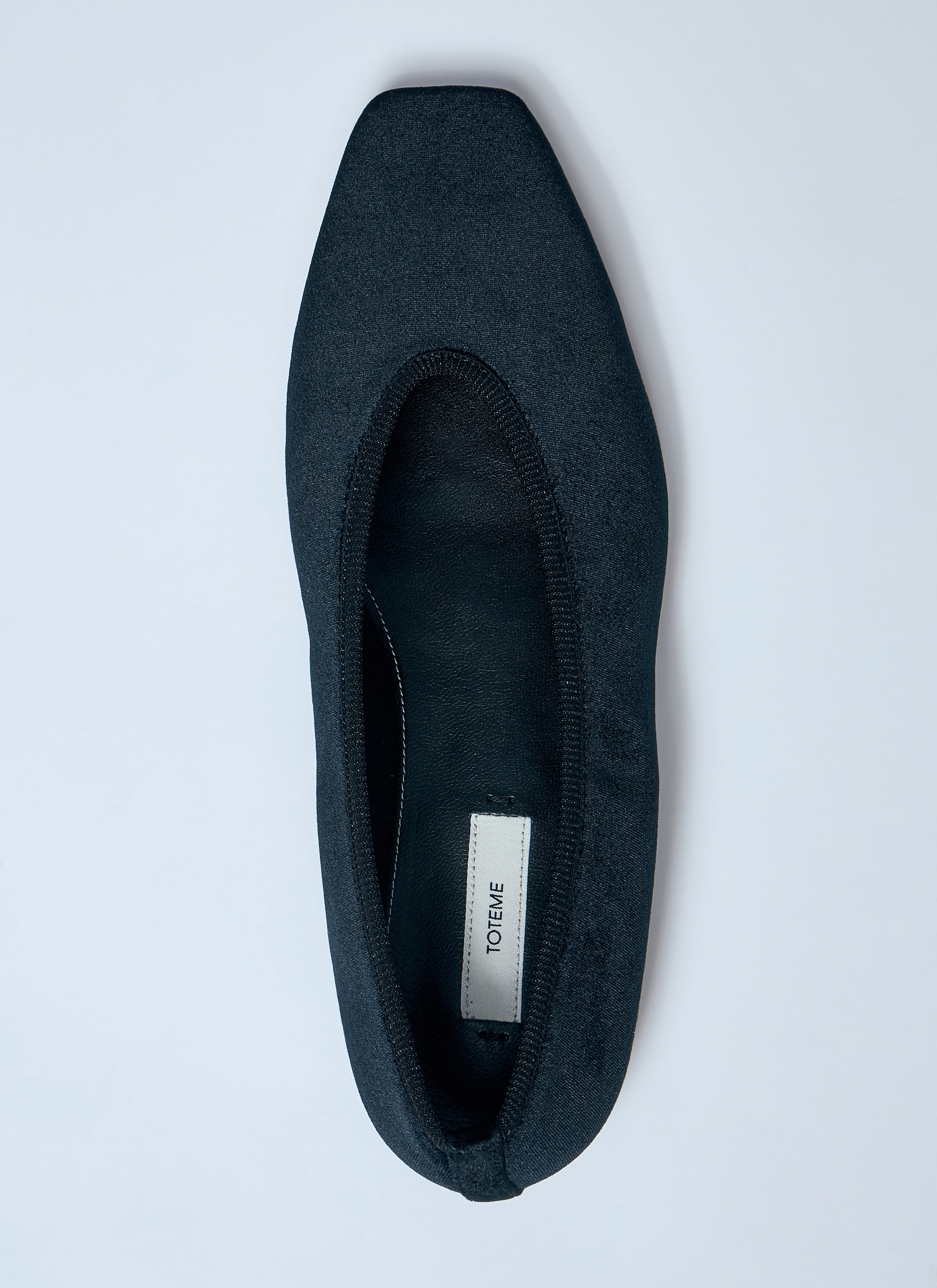Toteme Women Minimalist Velvet Ballerina Flats by Luosophy
