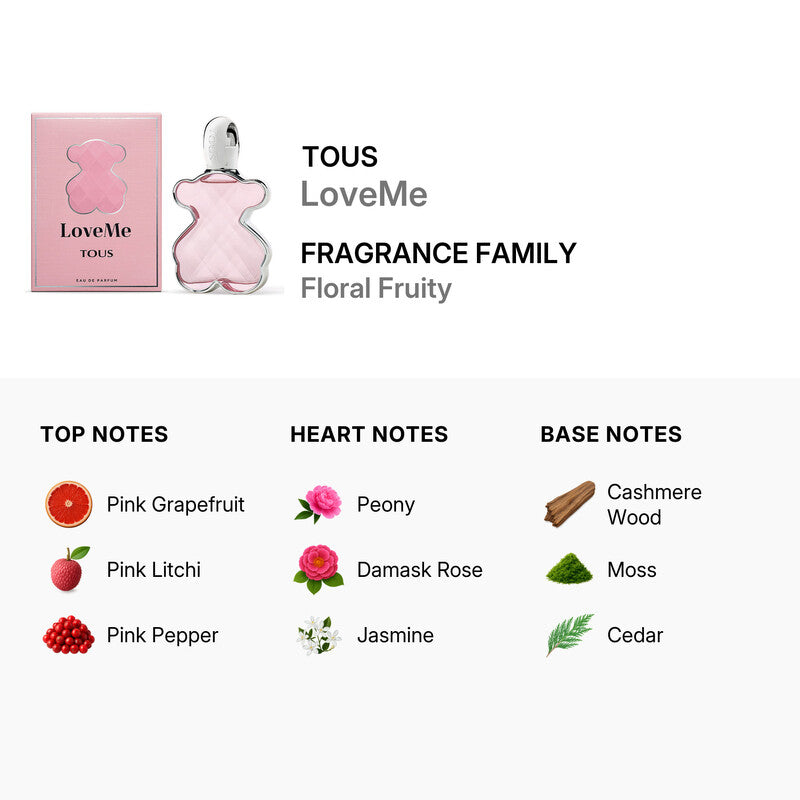 Tous LoveMe Eau de Parfum Spray for Women (3.0 fl oz) DestGlow