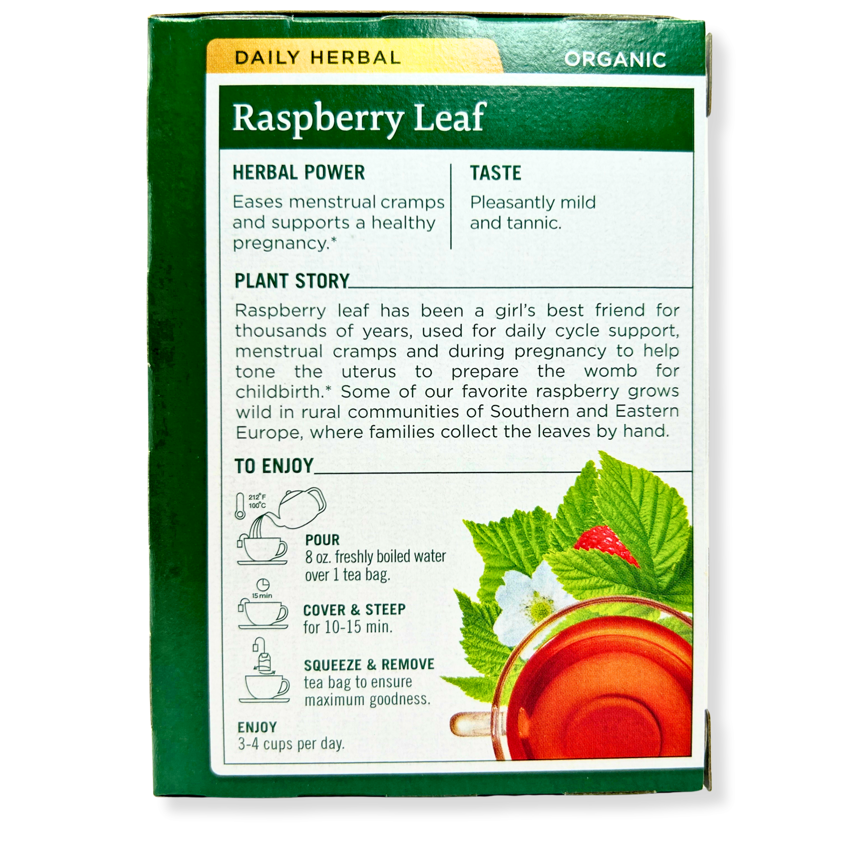 Traditional Medicinals Raspberry Leaf Tea – Women’s Wellness – 16 Bags