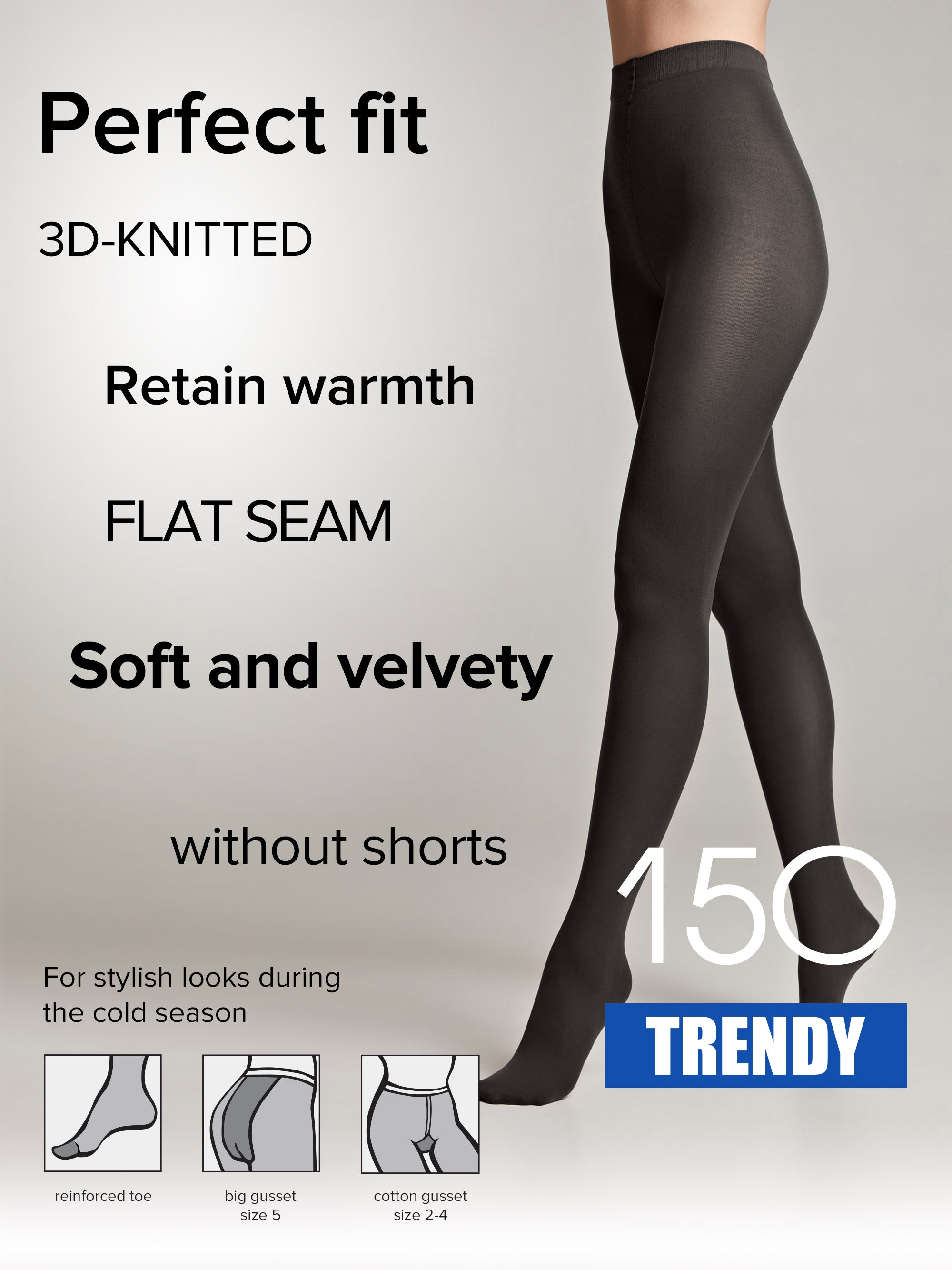 Tights Conte Trendy 150 Den - Microfiber 3D effect by TheRanok.com