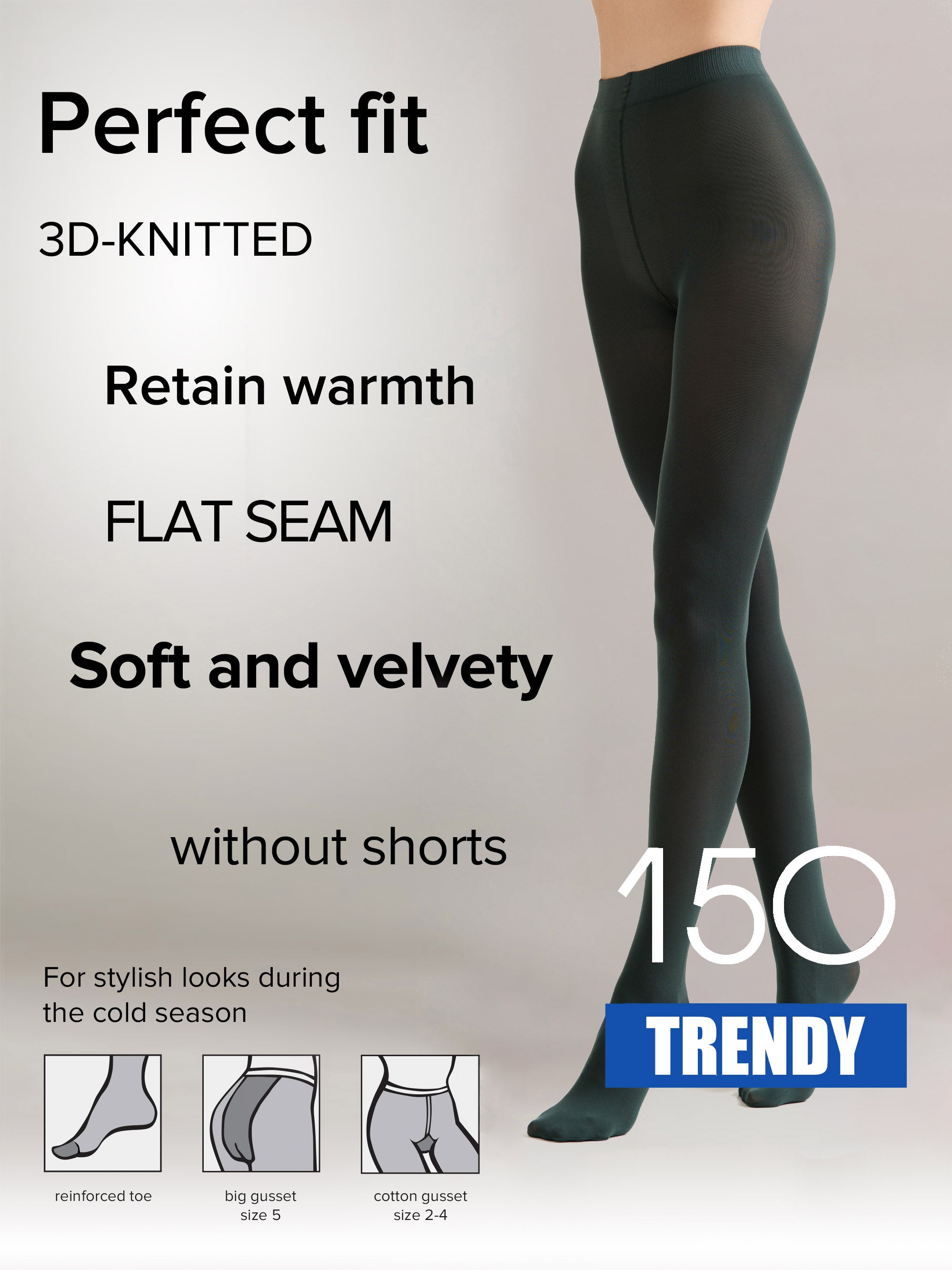 Tights Conte Trendy 150 Den - Microfiber 3D effect by TheRanok.com