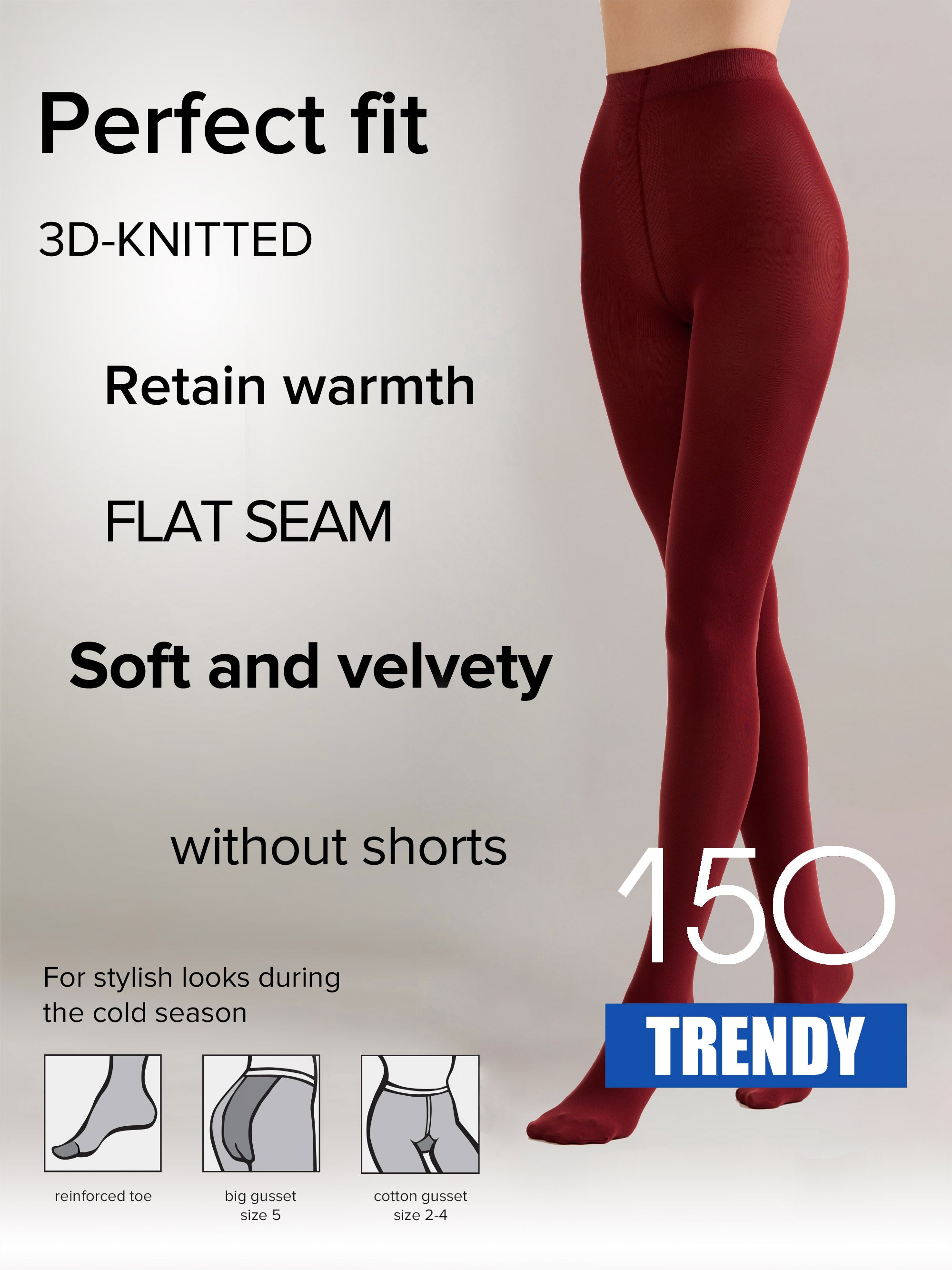 Tights Conte Trendy 150 Den - Microfiber 3D effect by TheRanok.com