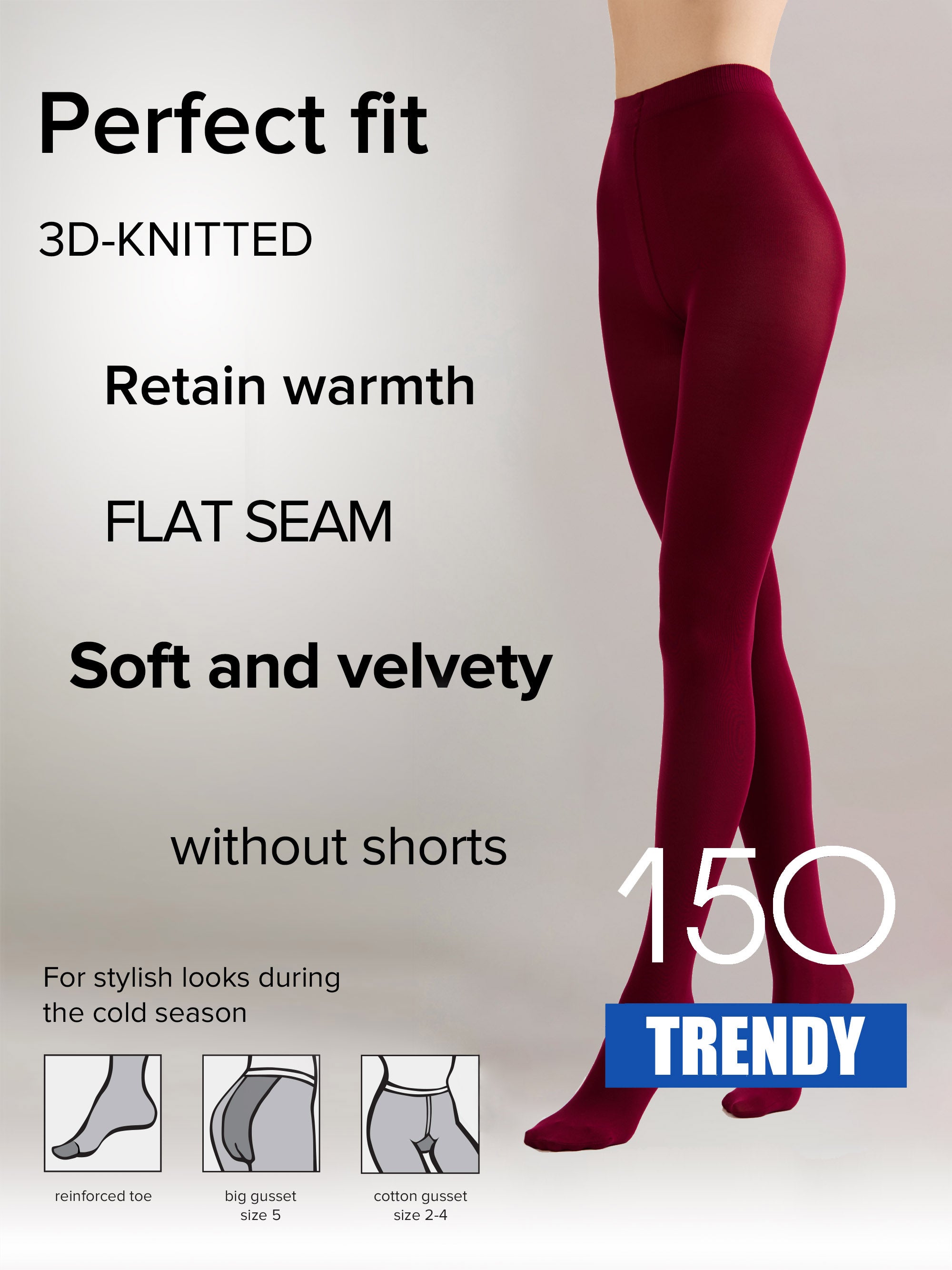 Tights Conte Trendy 150 Den - Microfiber 3D effect by TheRanok.com