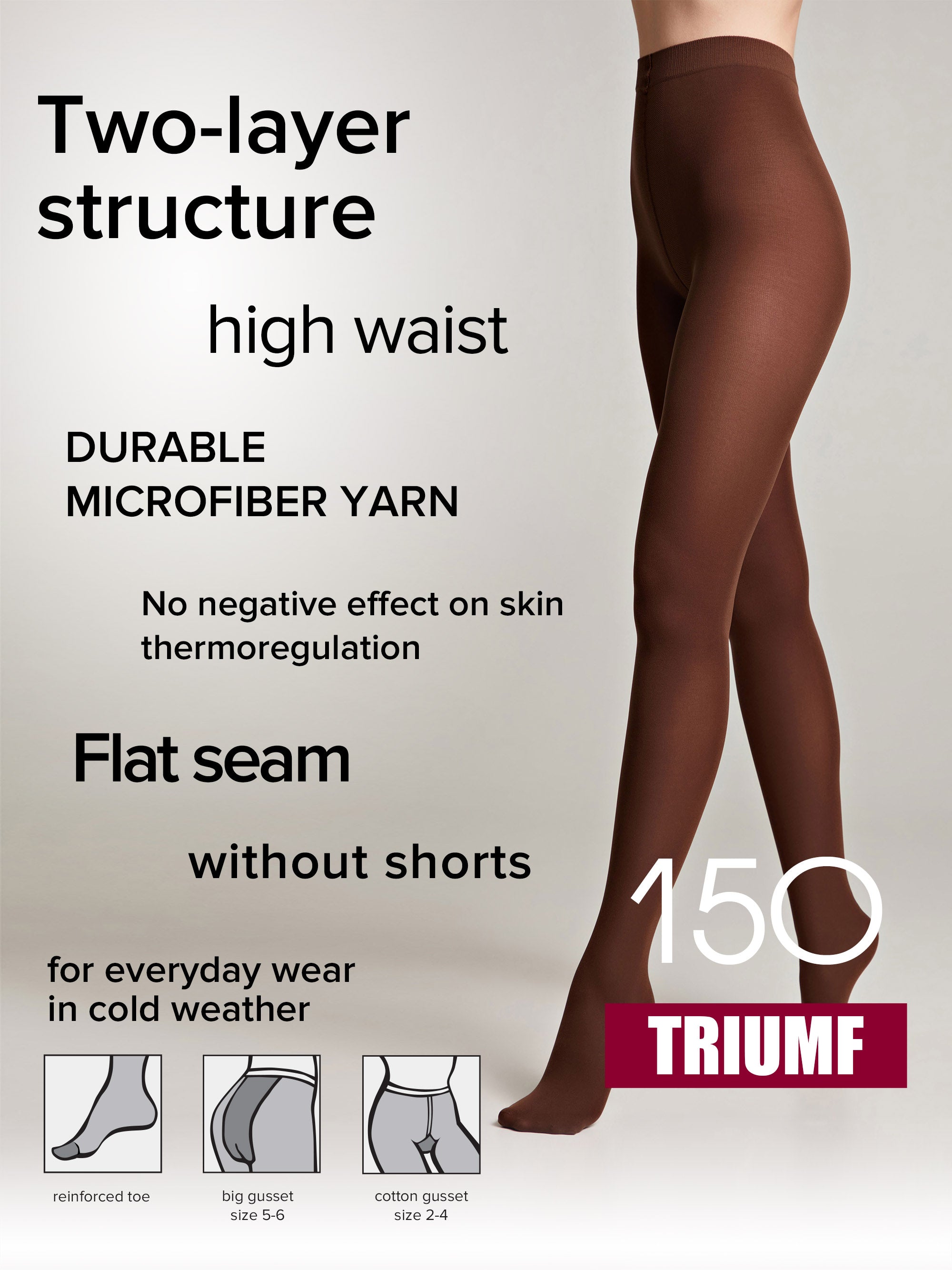 Tights Conte Triumf 150 Den - Warm Opaque Microfiber by TheRanok.com