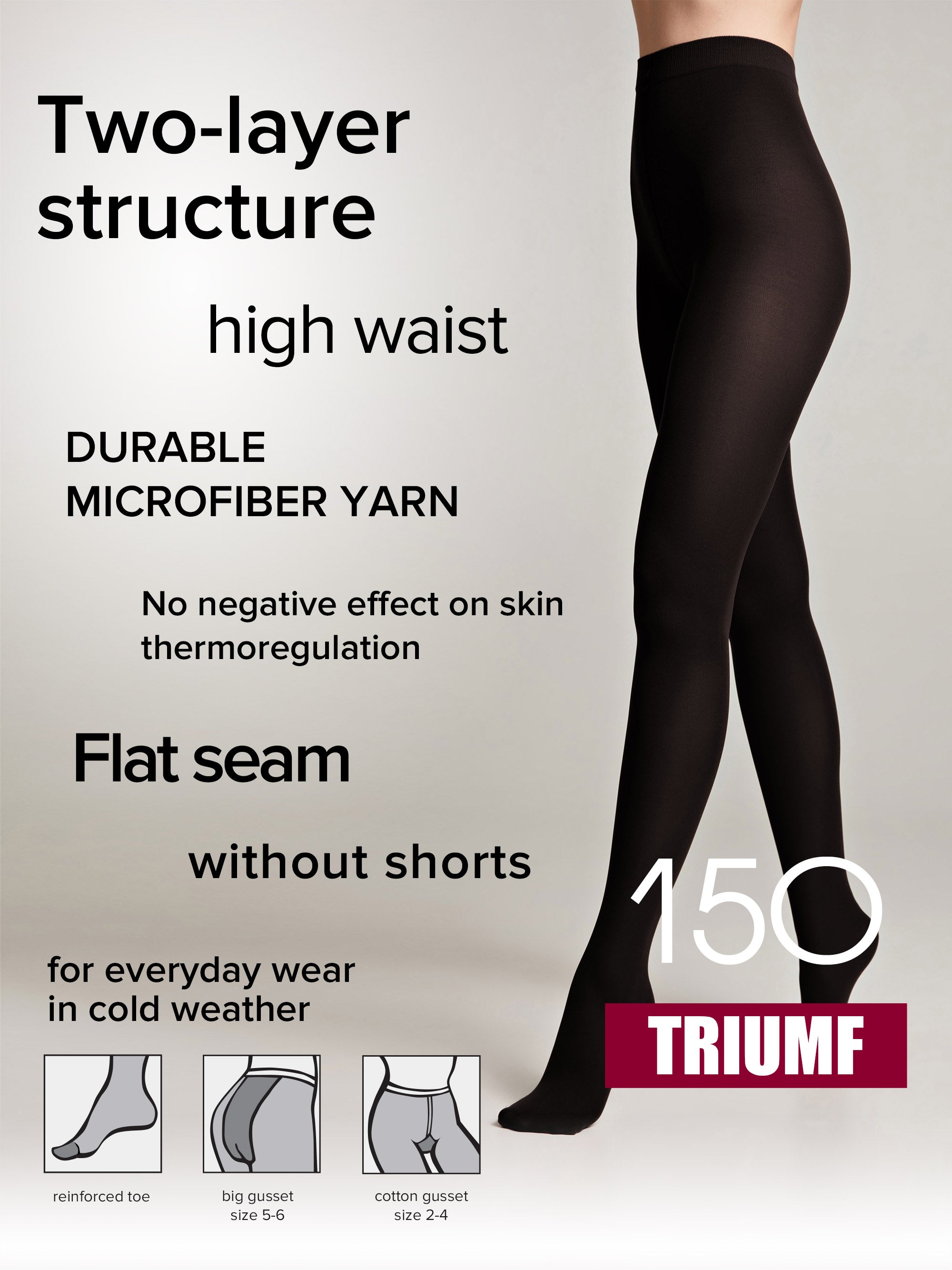 Tights Conte Triumf 150 Den - Warm Opaque Microfiber by TheRanok.com