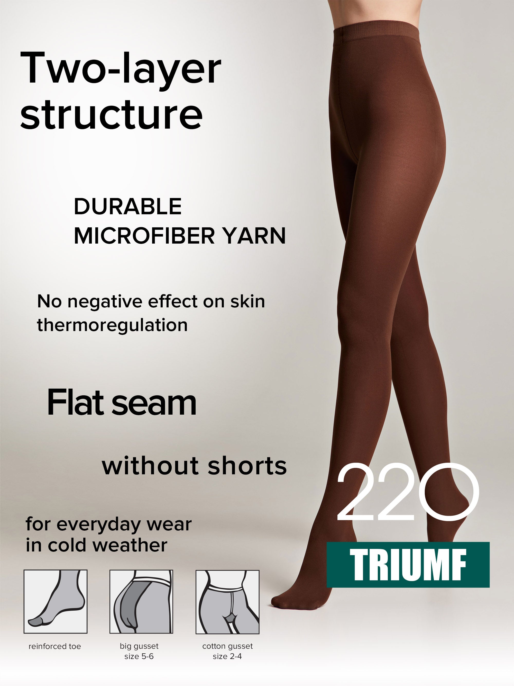 Tights Conte Triumf 220 Den - Warm Opaque Microfiber by TheRanok.com