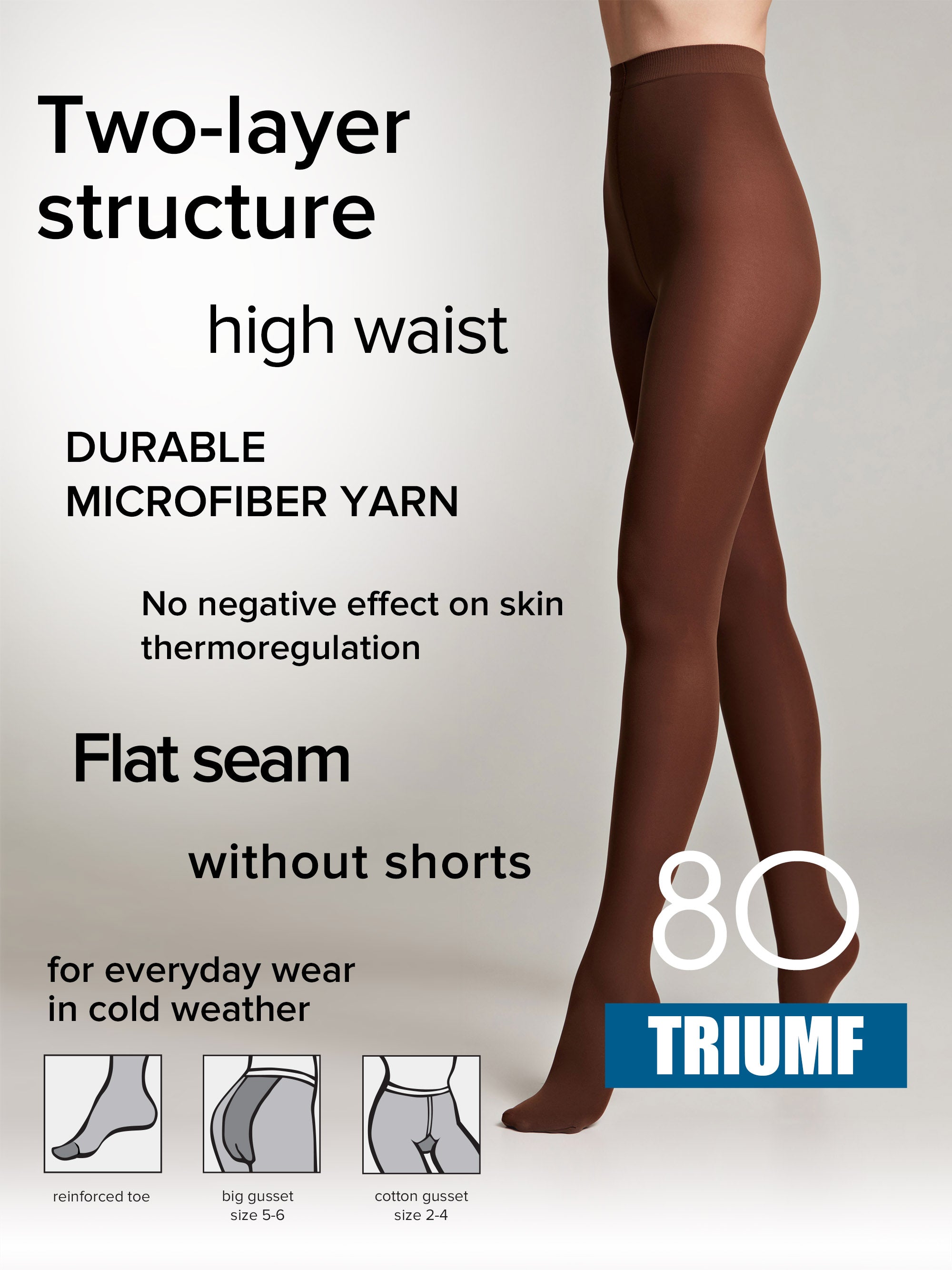 Tights Conte Triumf 80 Den - Opaque Microfiber