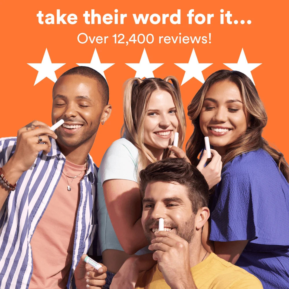 BoomBoom Nasal Stick | Vapor Flow Technology | Cool Refreshing Sensation | Natural Mood Boost | Simple Ingredients | Essential Oils + Menthol Inhaler (Mint, Wintermint, Tropical) - DestGlow