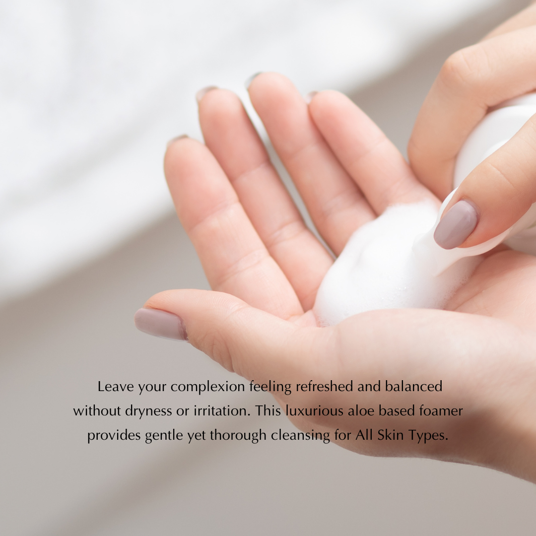Gentle Foaming Facial Cleanser – Aloe, Apple & Ashwagandha for All Skin Types DestGlow