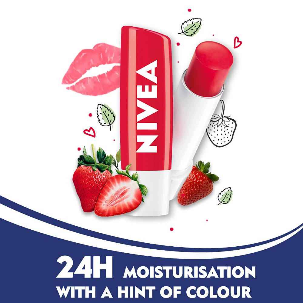 Nivea Strawberry Shine Lip Balm