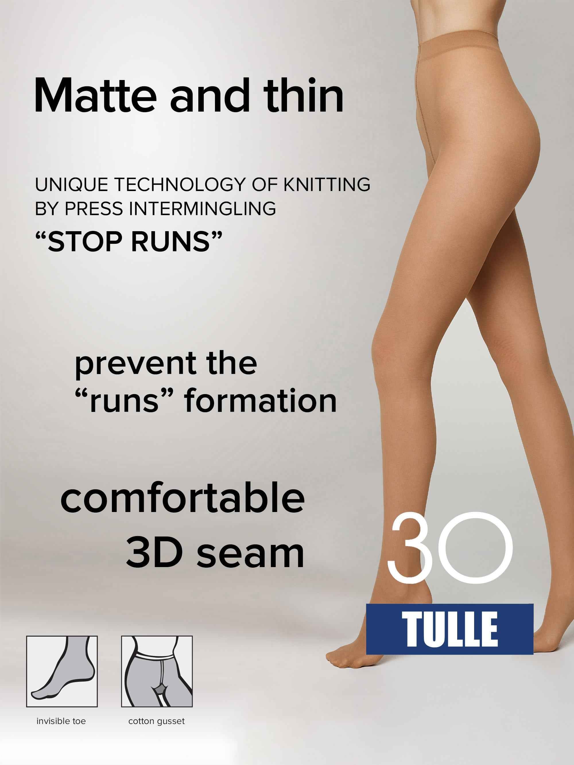Tights Conte Tulle 30 Den - Opaque Matte