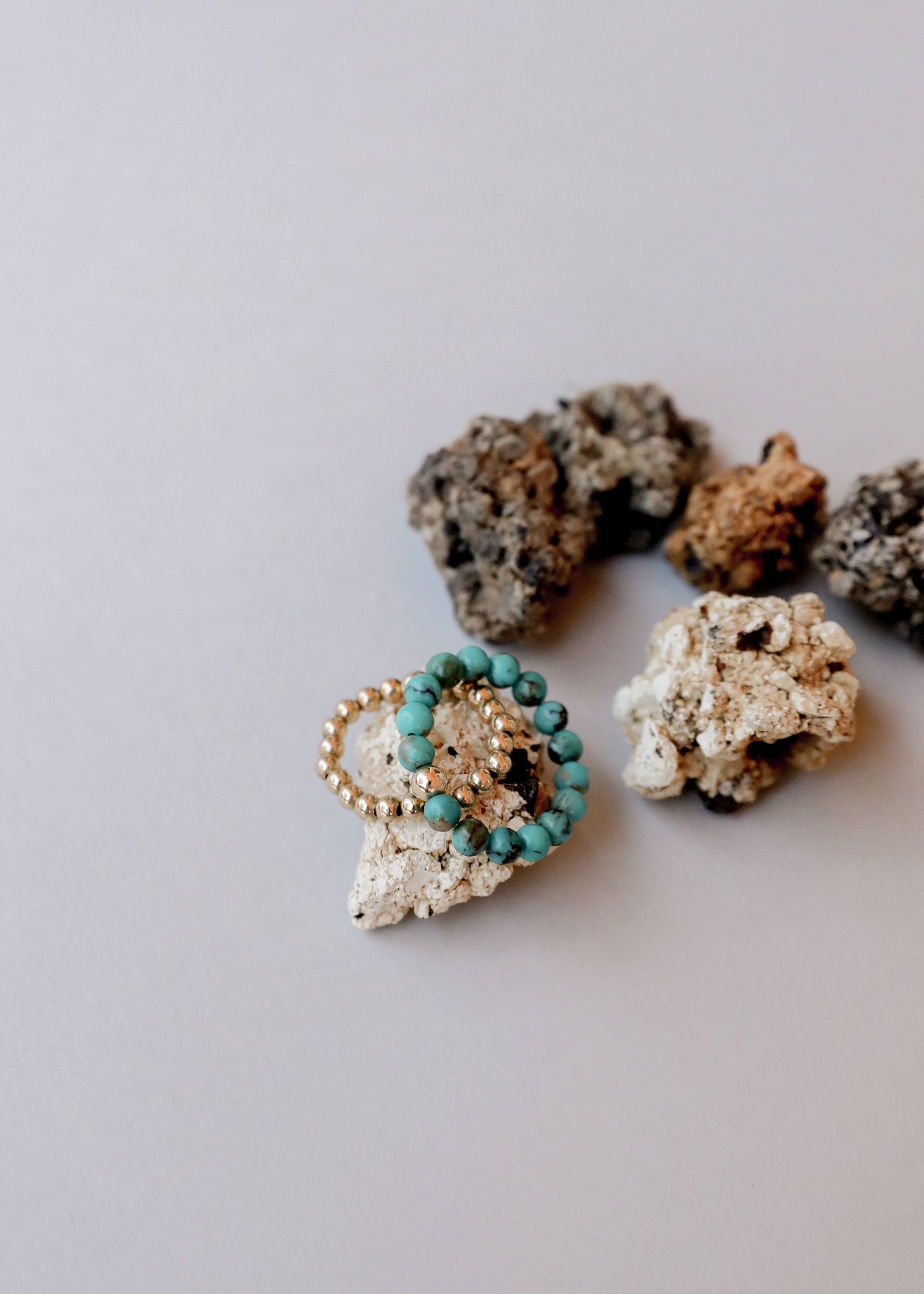 14k Gold Filled || Beaded Stretch Ring || Stackable by CanyonLeaf
