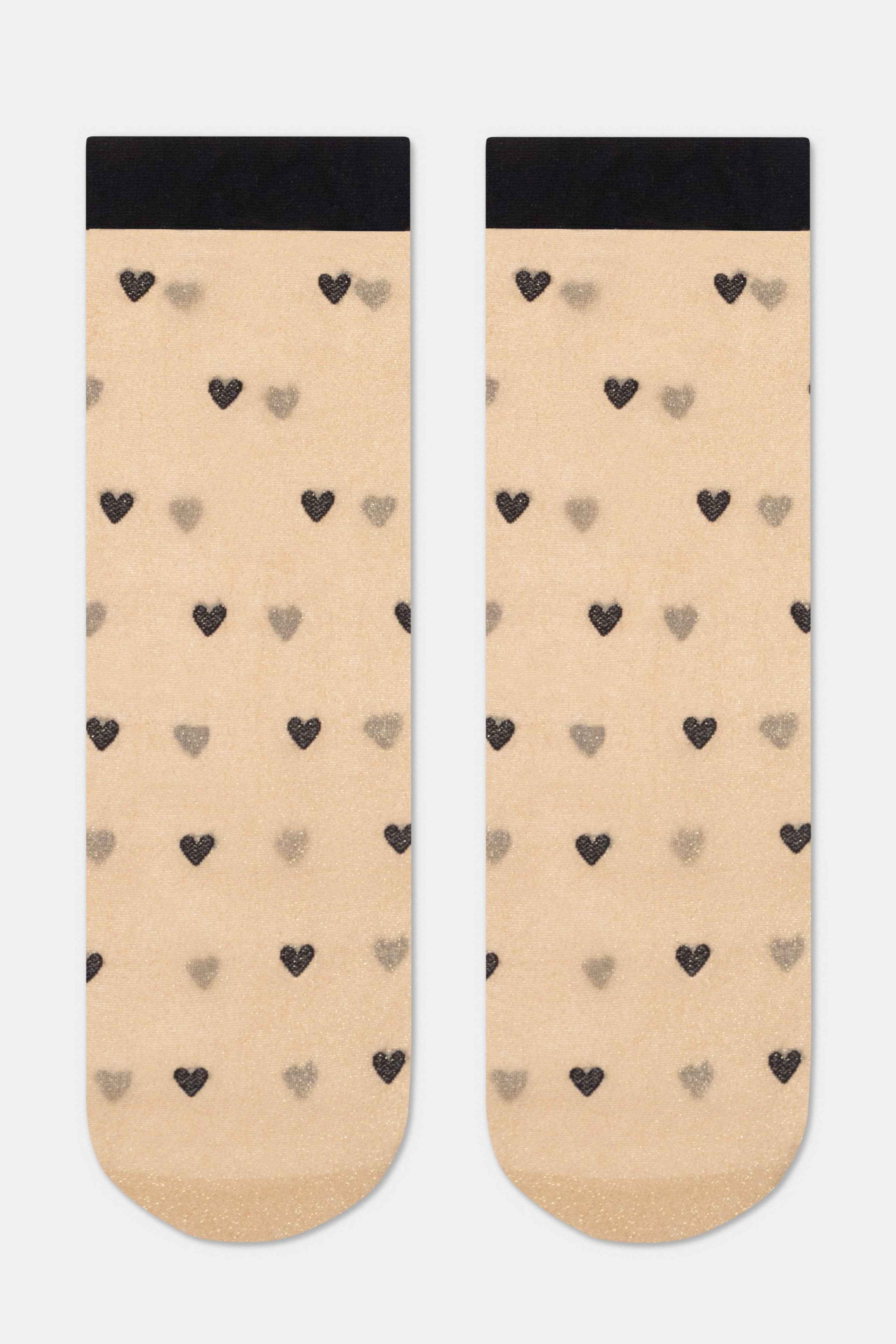 Shimmering Socks Conte Fantasy - "Hearts" Designs