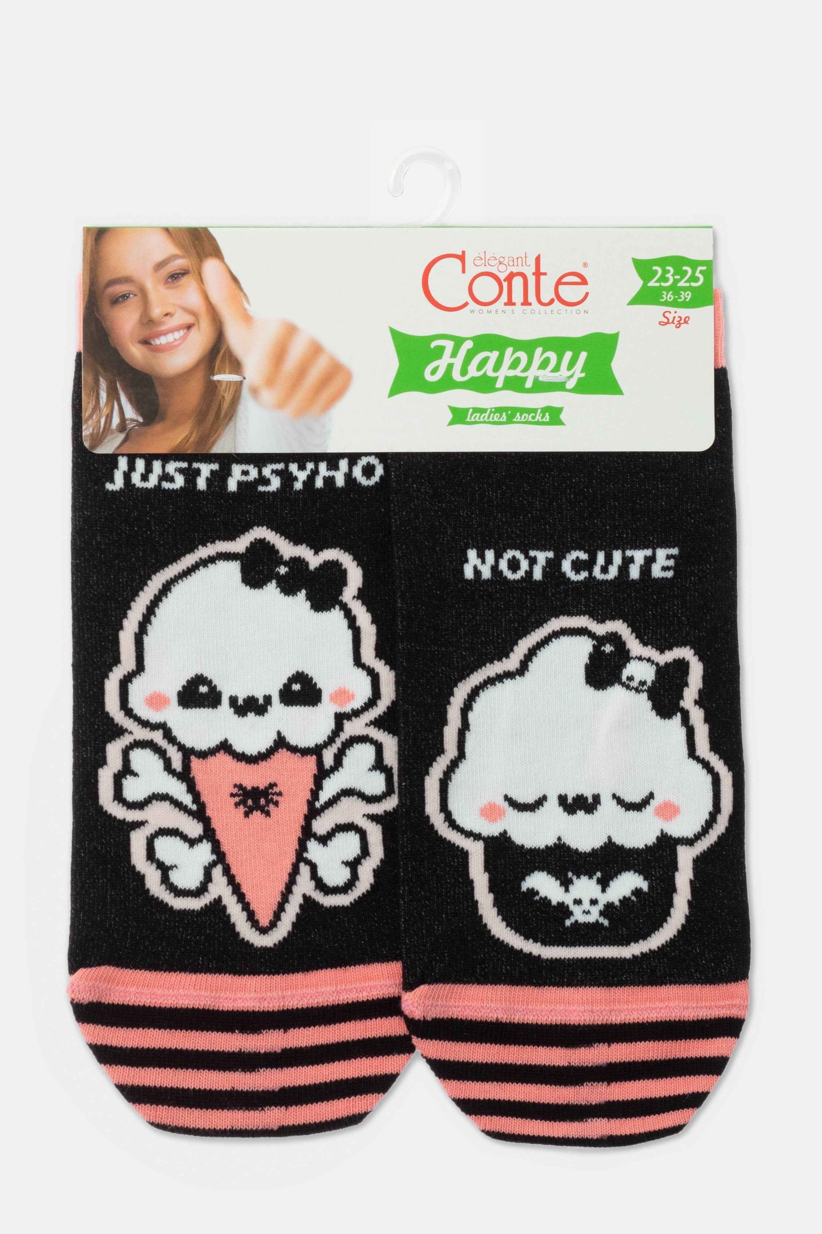 Cotton Ankle Socks Conte Happy 358 - Cute