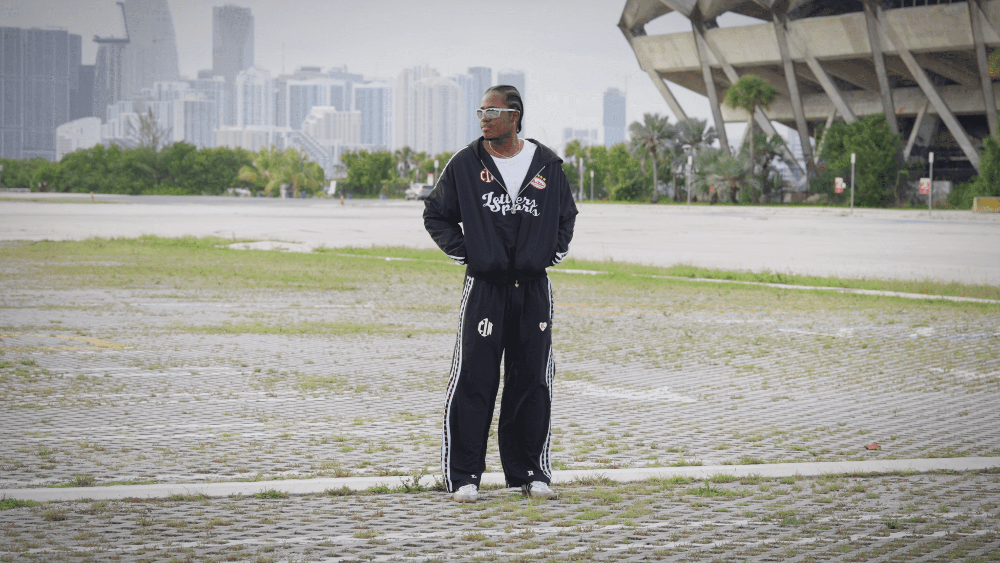Red Letters x Cam Newton Rhinestone Hoodie - Black by Denim Exchange