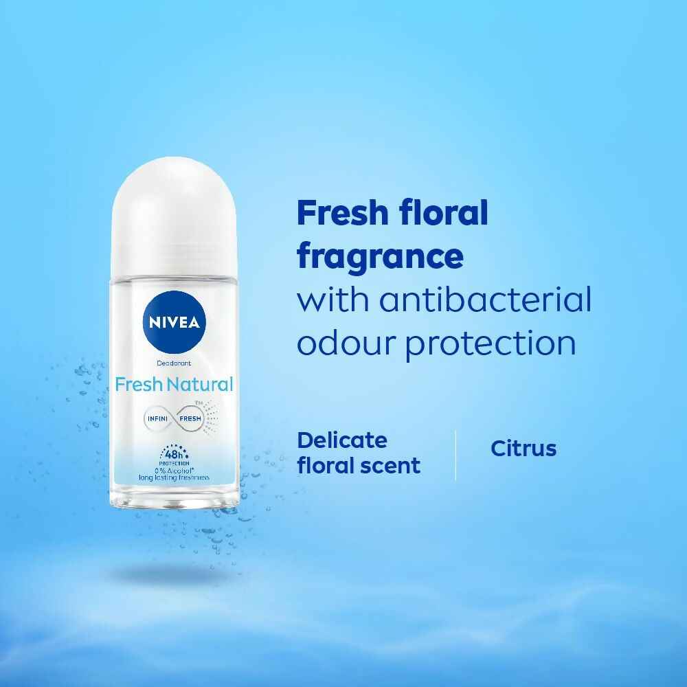 Nivea Fresh Natural Roll On 48 H Smooth & Beautiful Underarms For Women