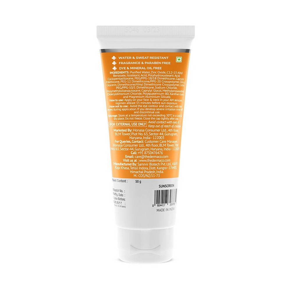 The Derma Co Ultra Light Zinc Mineral Sunscreen with SPF 50