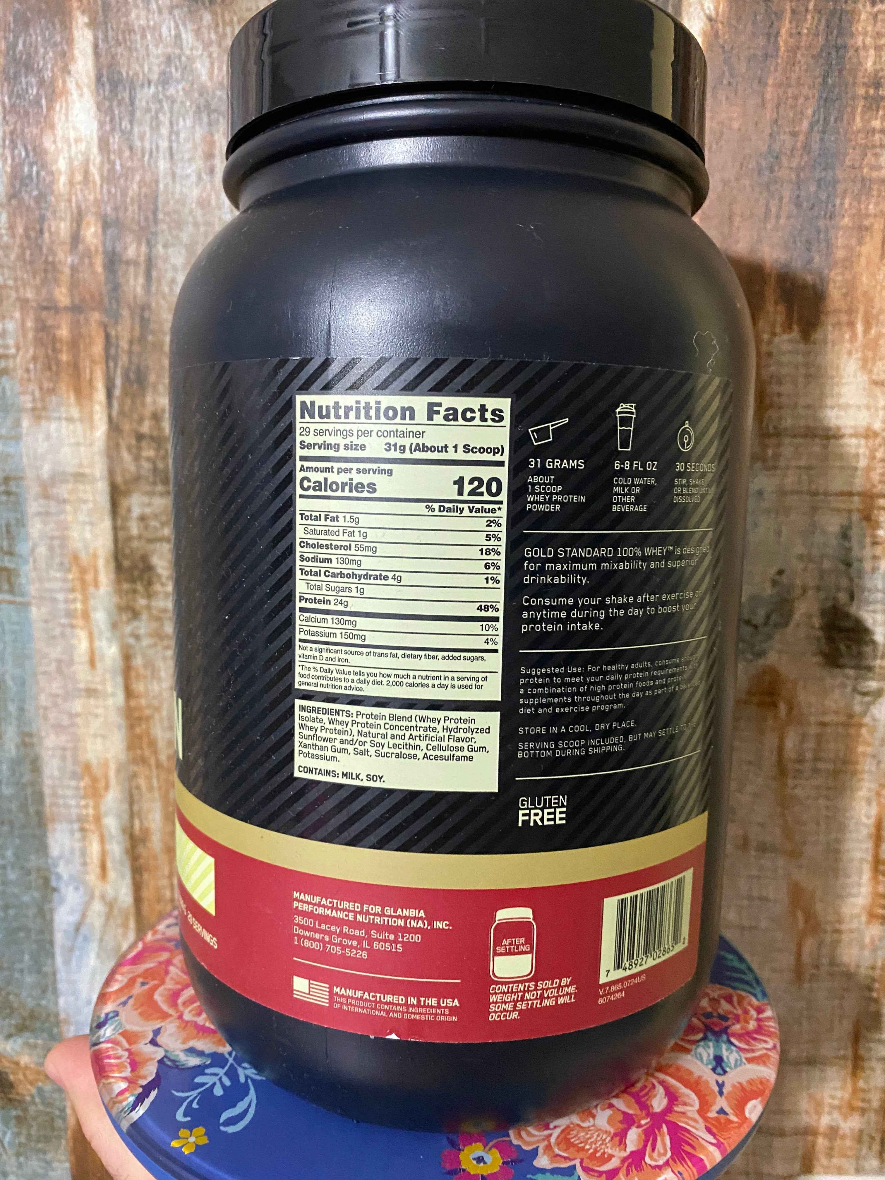 OPTIMUM NUTRITION GOLD STANDARD 100% WHEY PROTEIN 1.98LB Muscle Support Recovery