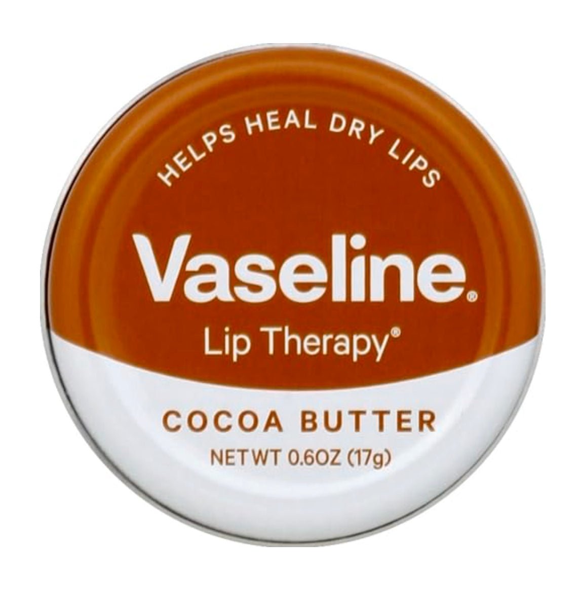 Vaseline Lip Therapy Lip Balm Tin, Cocoa Butter, 0.6 oz
