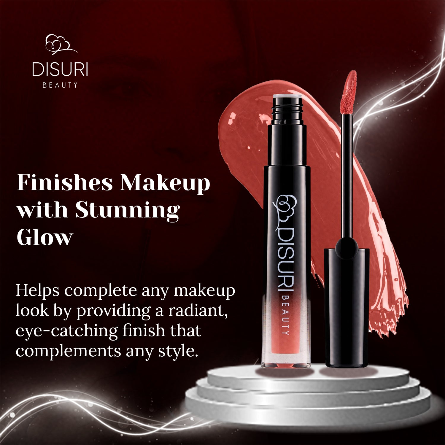 DISURI Beauty Glossy Blast Lip Gloss - Coral Rose (M32)