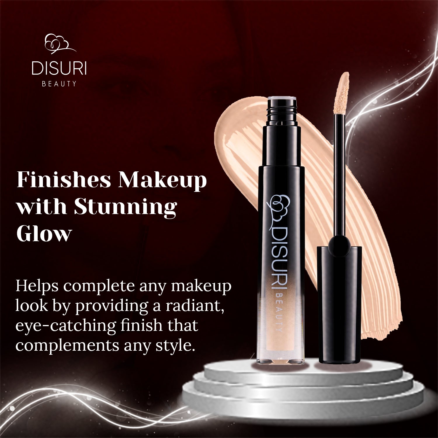 DISURI Beauty Glossy Blast Lip Gloss - Frosted Cake (M46)
