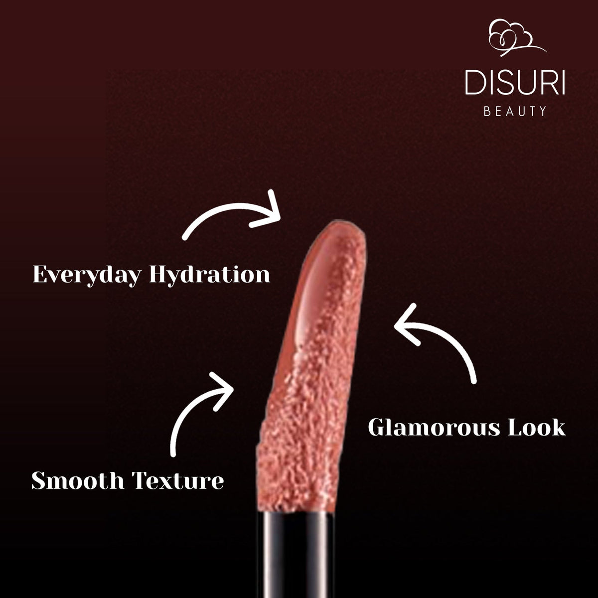 DISURI Beauty Glossy Blast Lip Gloss - Brown Sugar Blush (M58) DestGlow