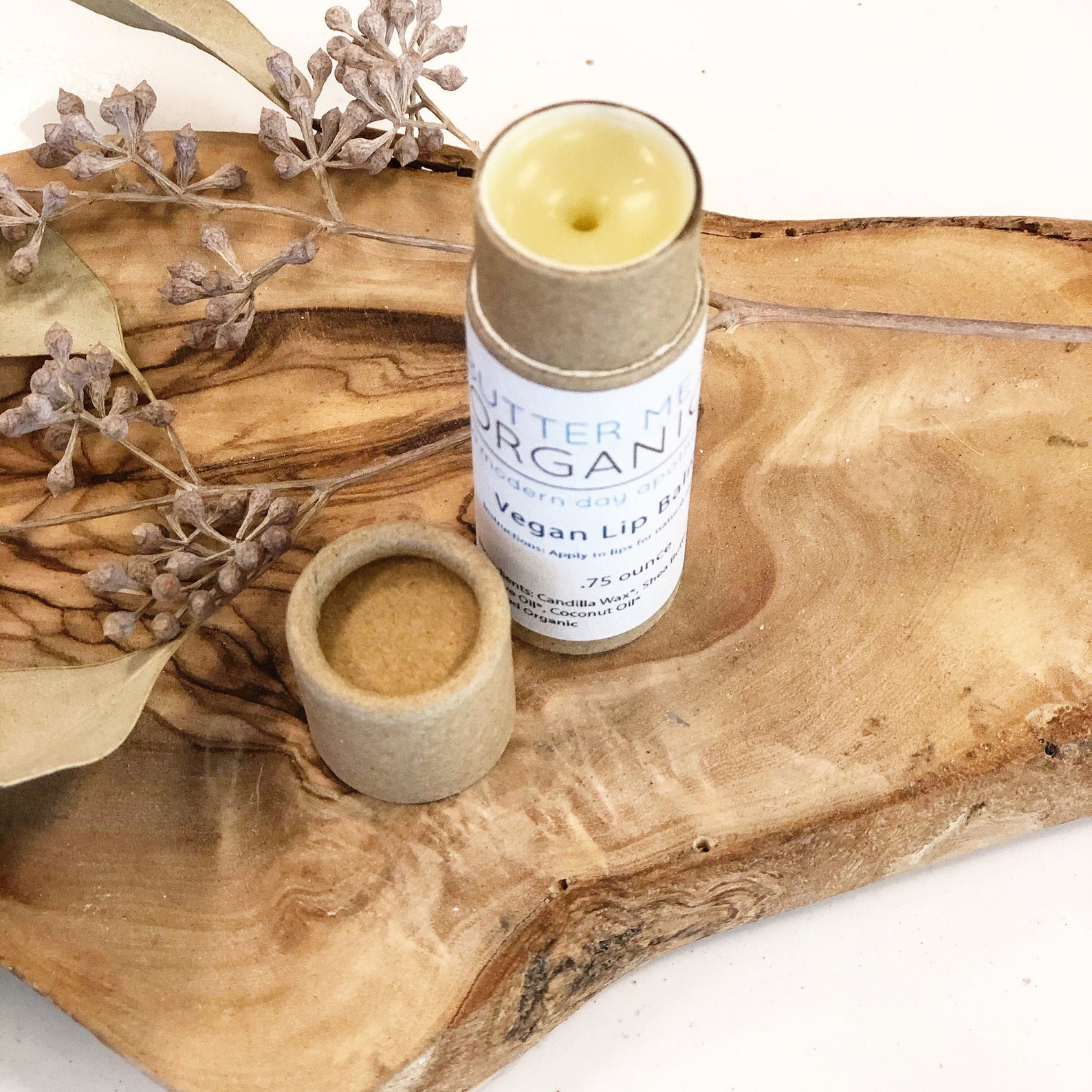 VEGAN Lip Balm / Organic Lip Balm / Compostable Paperboard Tube / Eco Friendly by Butter Me Up Organics