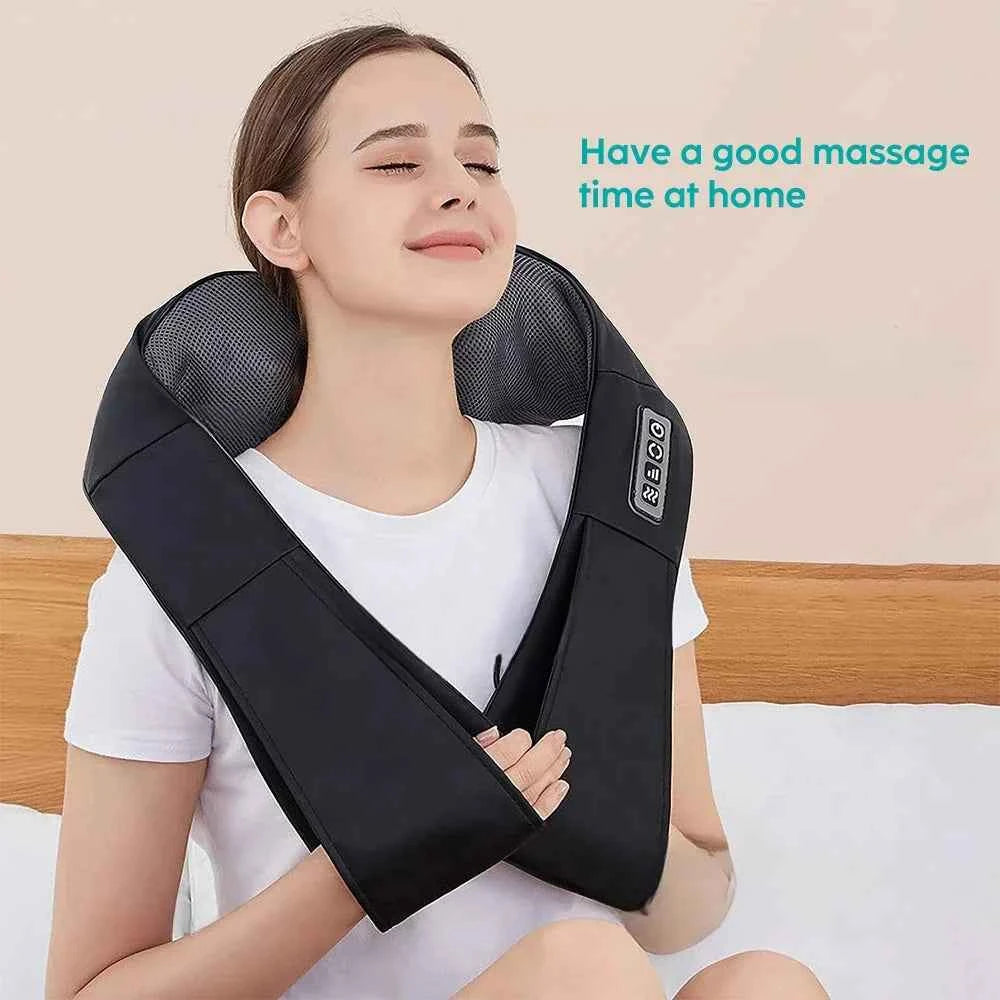 MassagePro™ Shiatsu Neck & Shoulder Massager – Heated Pain Relief