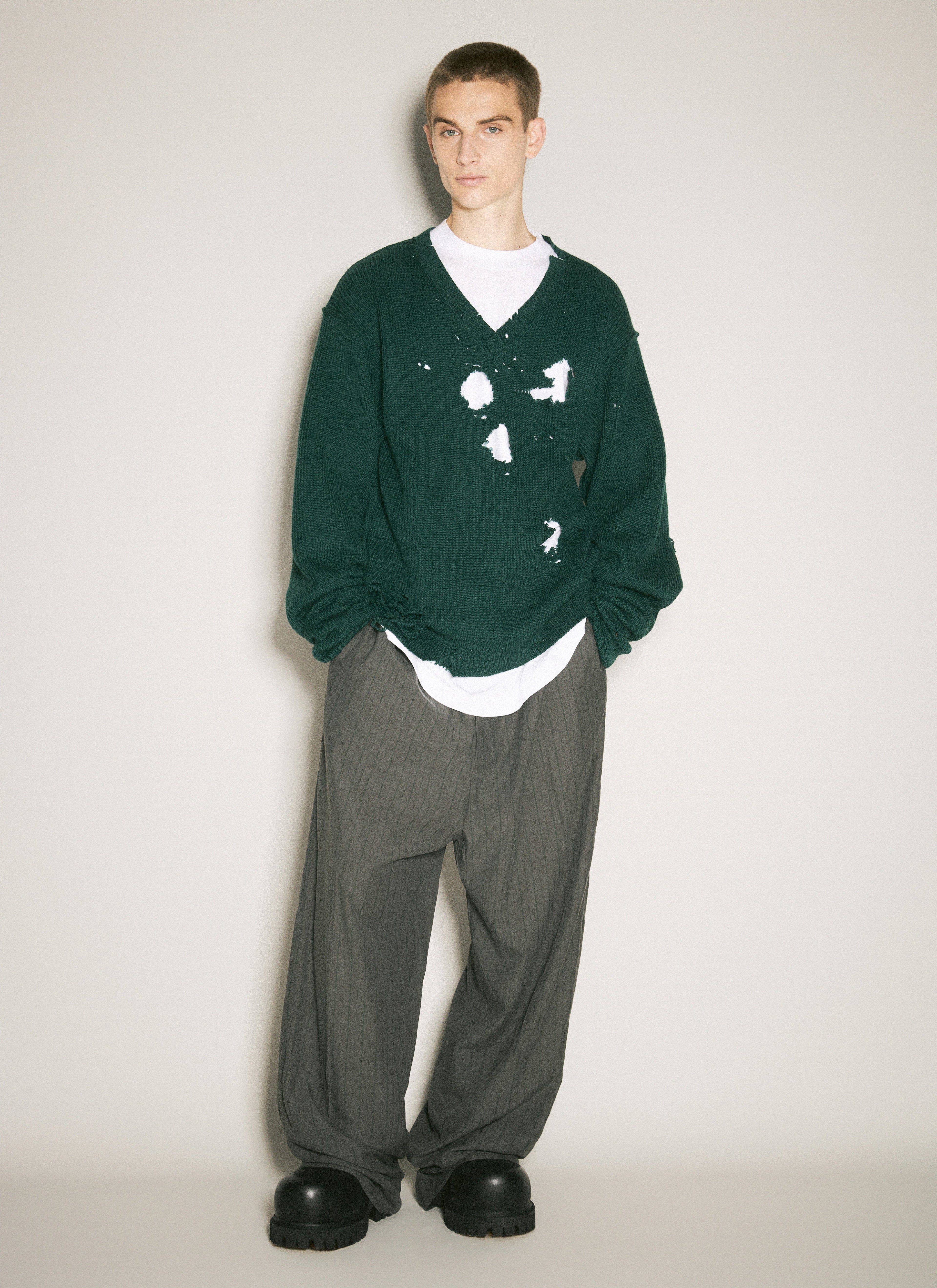 Vetements Men Destroyed Sweater by Luosophy