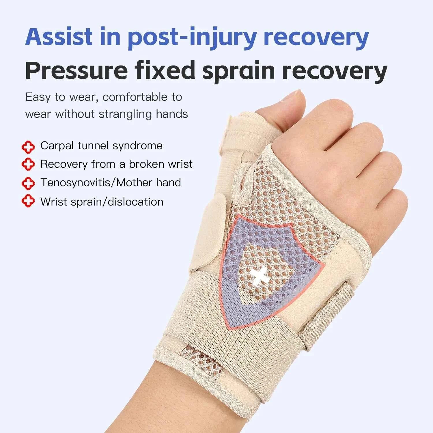 WristFlex™ Breathable Wrist Splint – Adjustable Support & Comfort