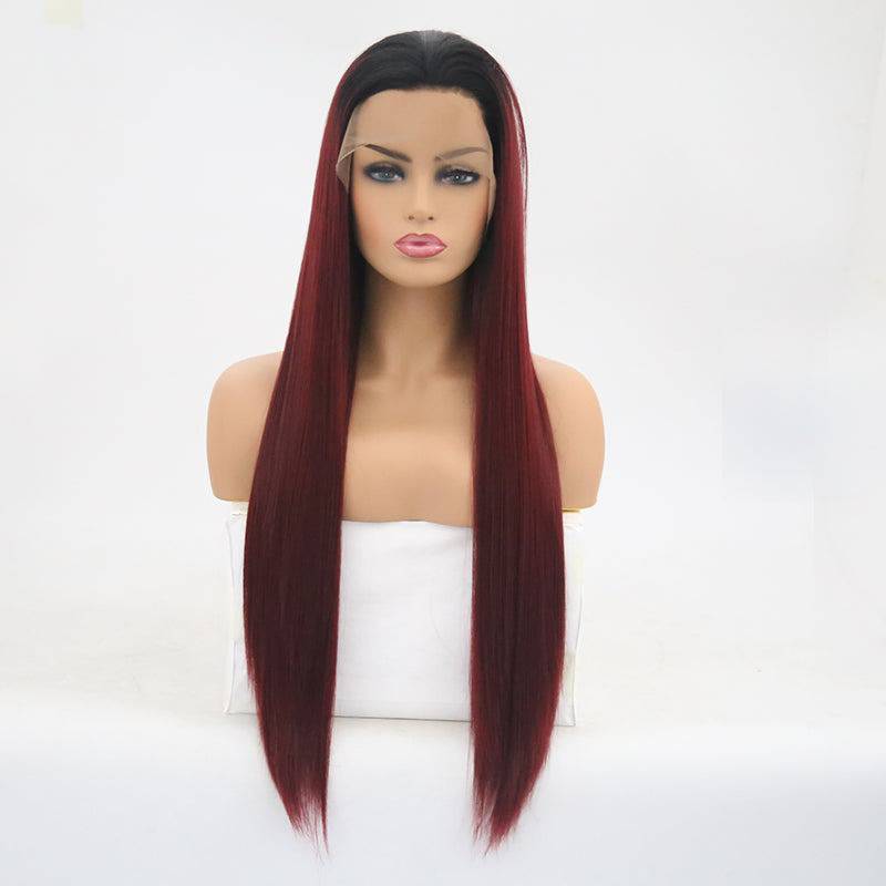 VIP Synthetic Lace Front Wig, 24", Color 1BT99J