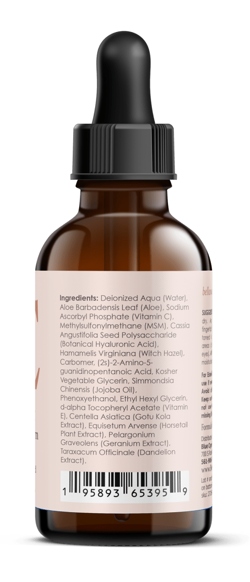 Vitamin C Serum for Face With Hyaluronic Acid, Vitamin E, Aloe Vera, and Jojoba oil 2 fl oz by Bellawell by Bellawell Health