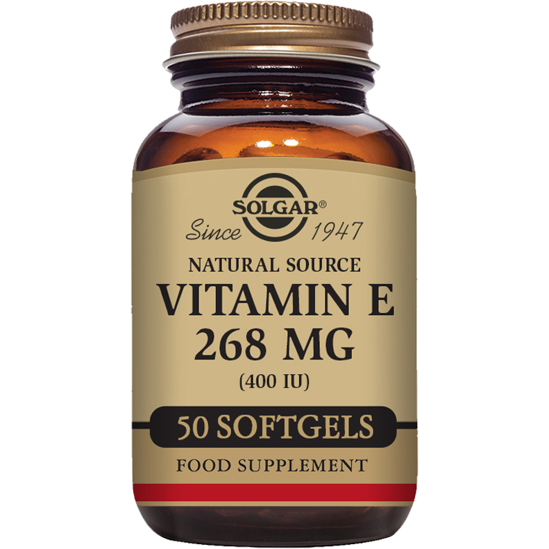 Solgar Vitamin E, 400 IU, Softgels - 50 count / 5 Oz by Pasteur Pharmacy