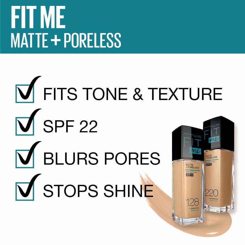 Maybelline New York Fit Me Matte + Poreless Liquid Foundation Tube -115 Ivory (18 Ml) by Dista